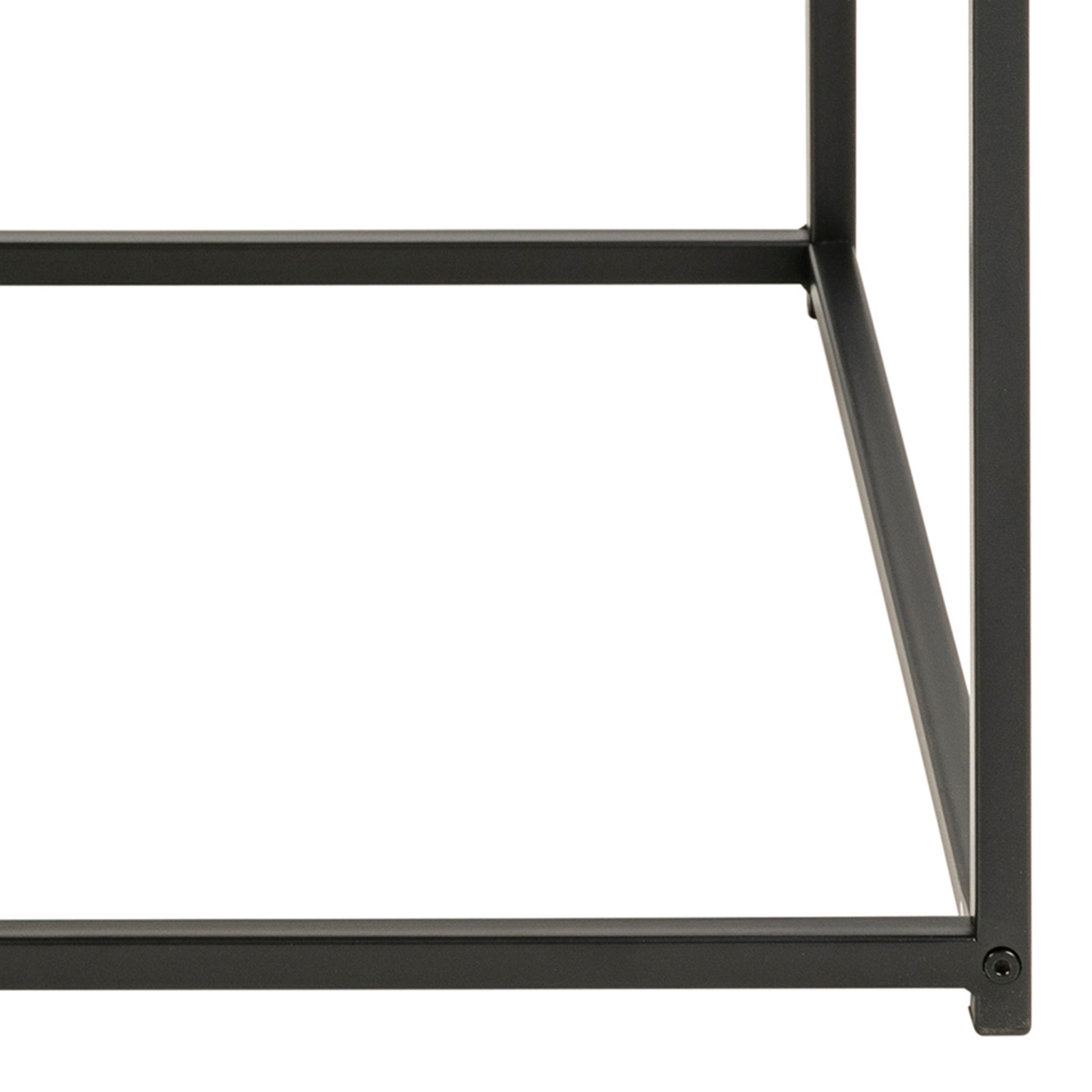 Seaford Black Metal Coffee Table with Oak Top - Image 8