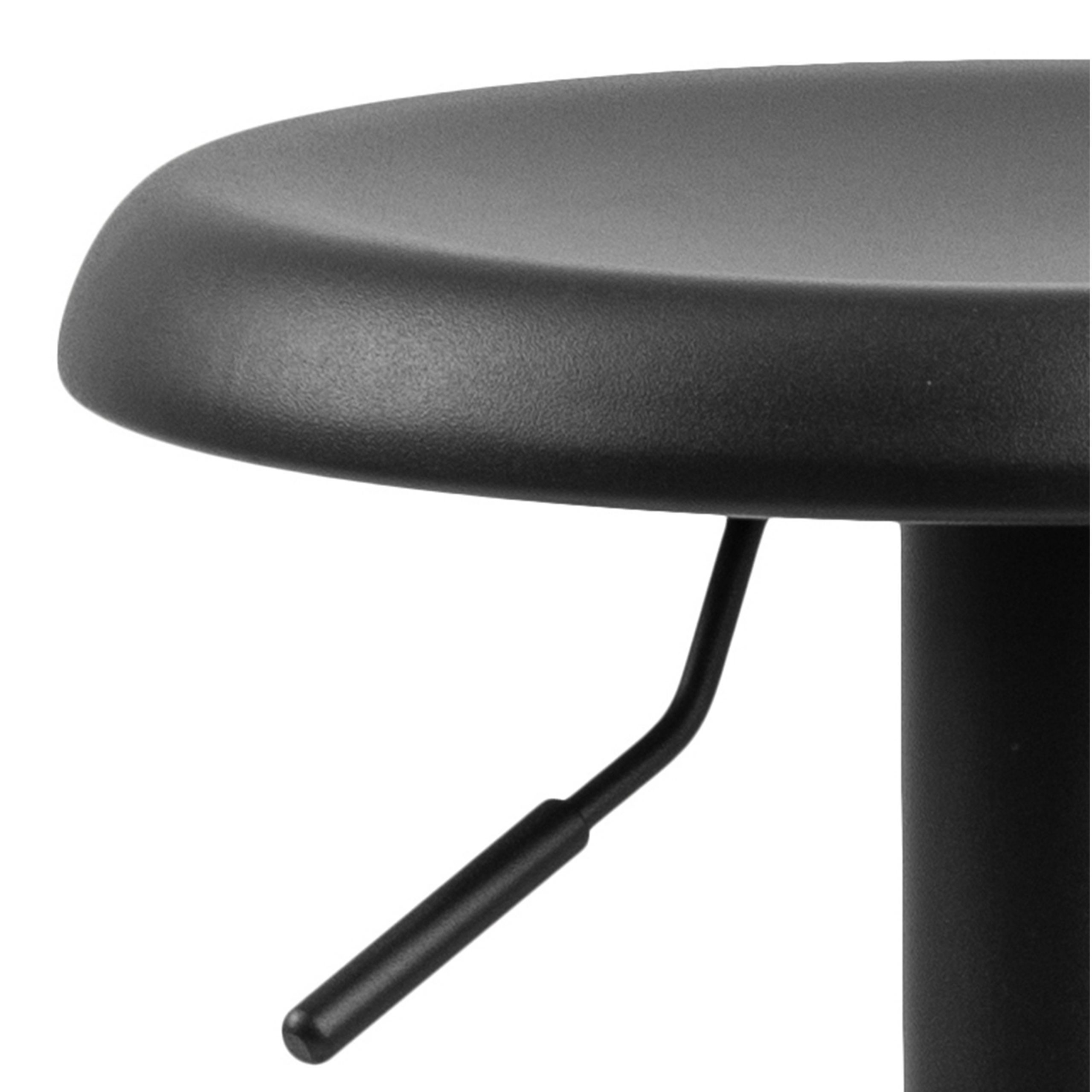 Finch Black Bar Stool without Back Set of 2 - Image 3