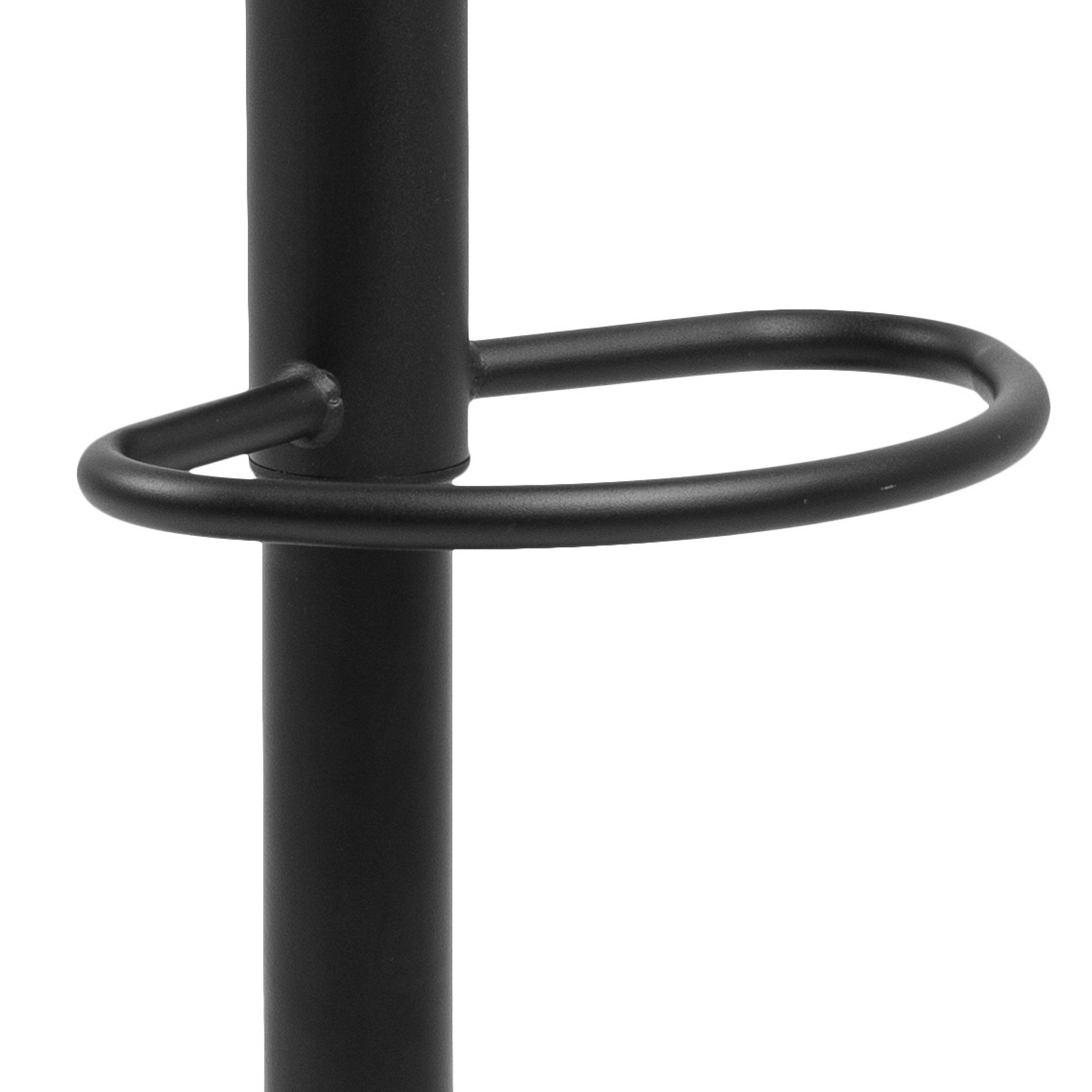 Finch Black Bar Stool without Back Set of 2 - Image 4