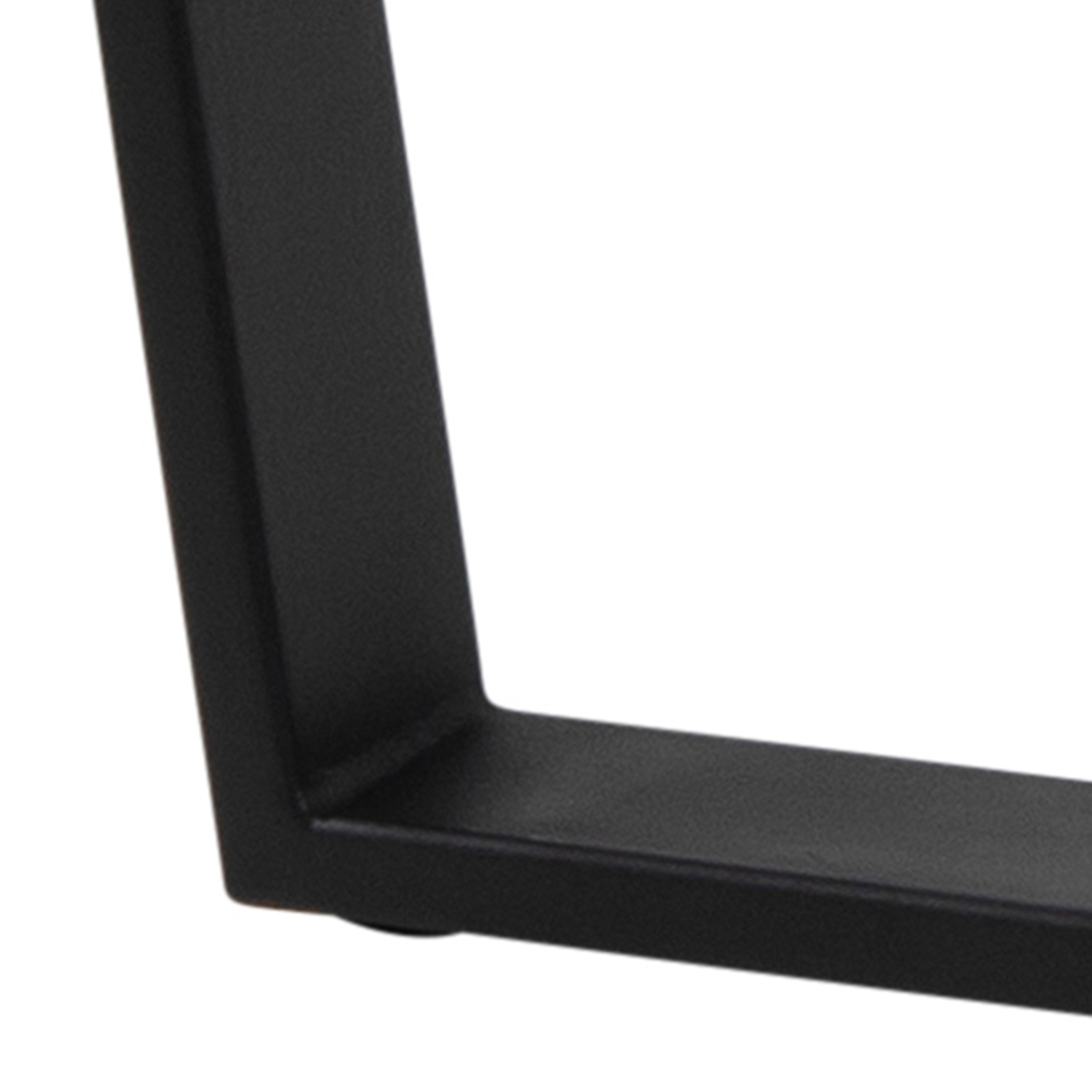 Amble Round Dining Table with Black Marble Melamine Top & Black Legs - Image 9