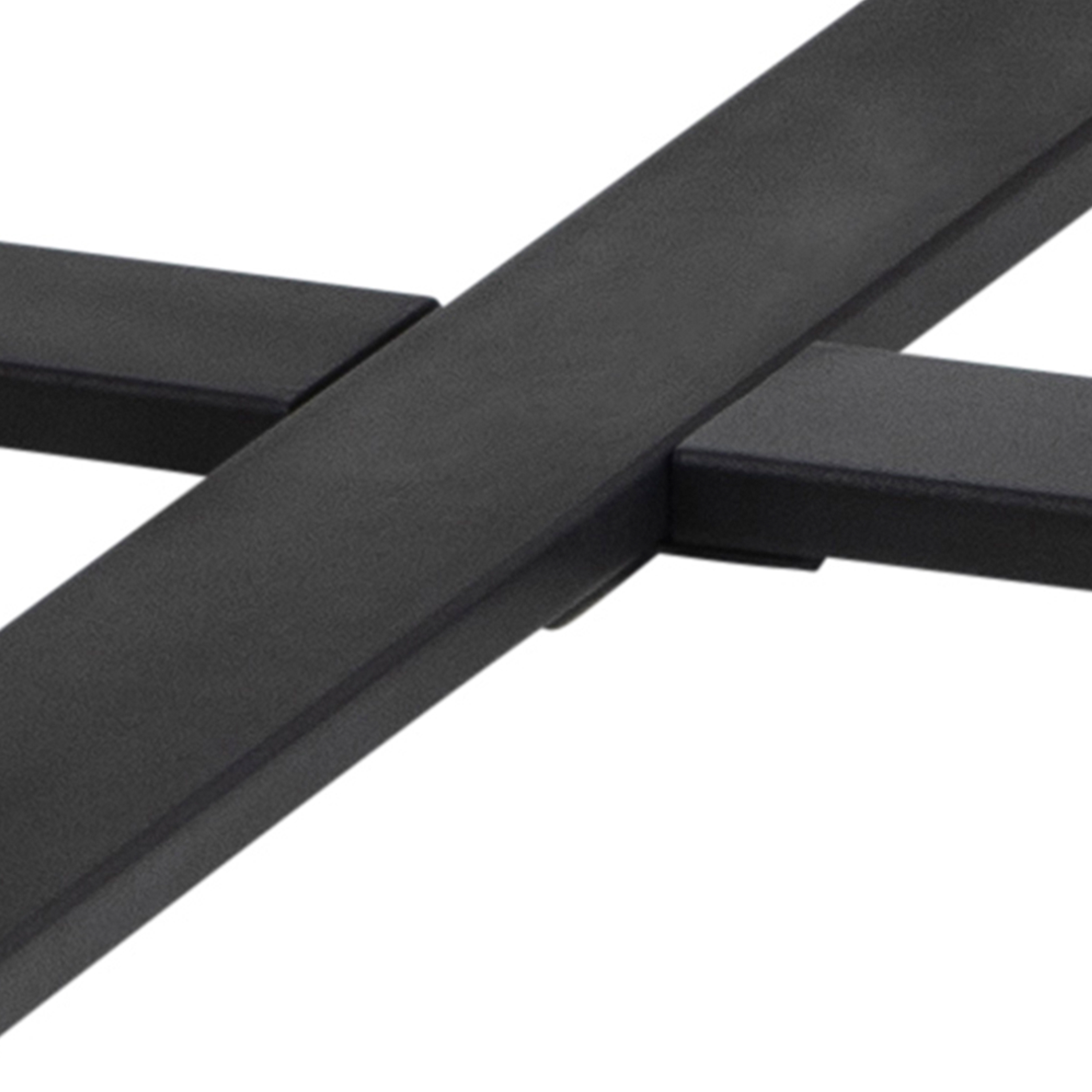 Amble Round Dining Table with Black Marble Melamine Top & Black Legs - Image 10