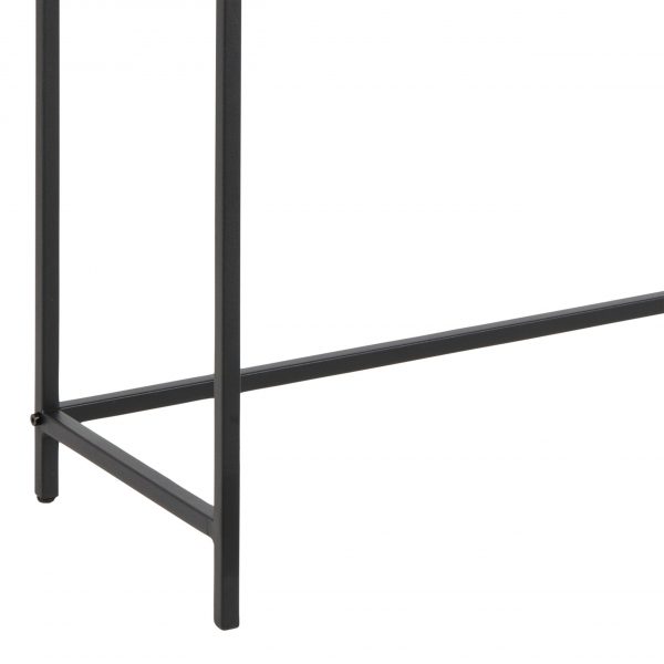 Seaford Black Metal Console Table with Black Top - Image 6