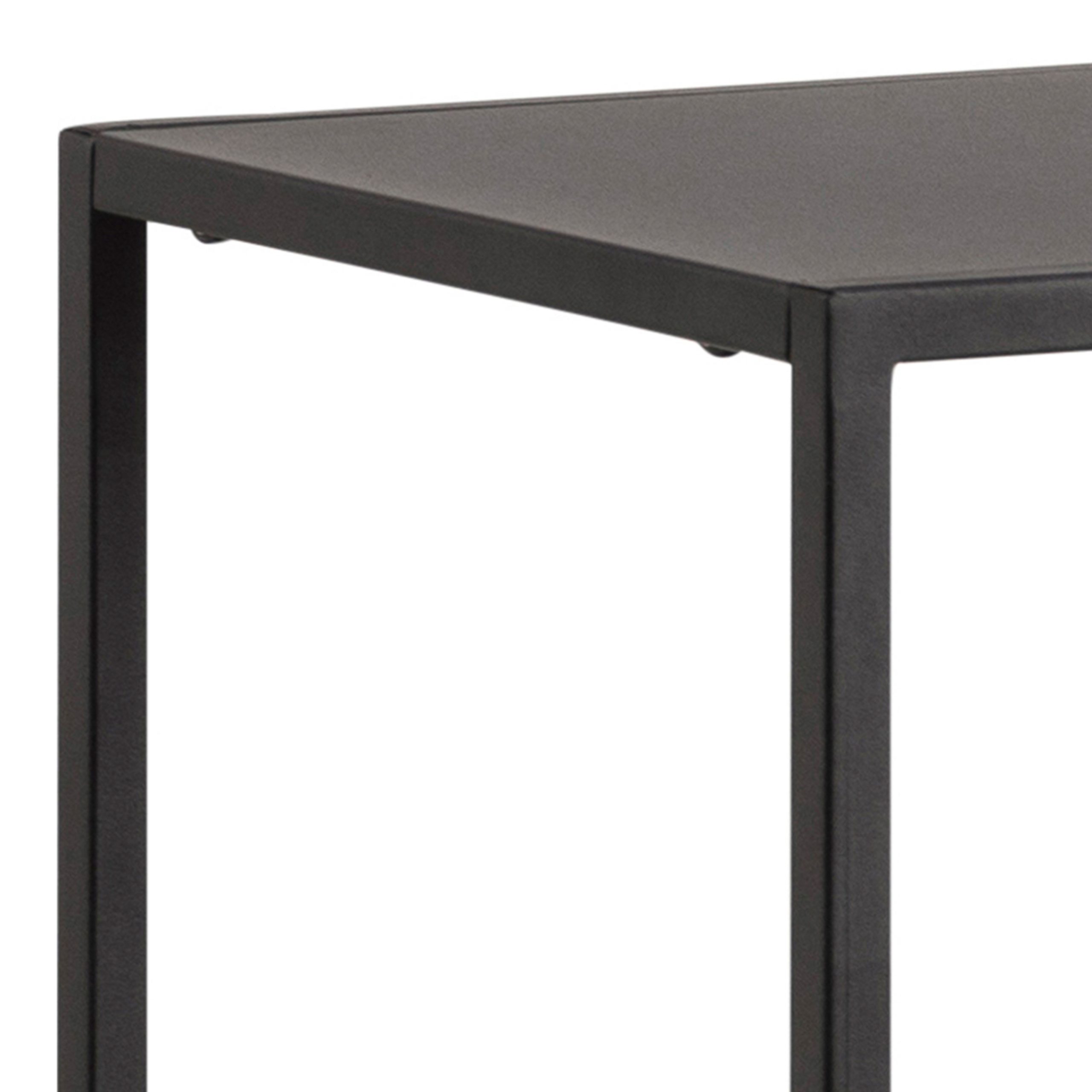 Newcastle Asymmetrical Bookcase with 3 Shelves in Matt Black - Image 3