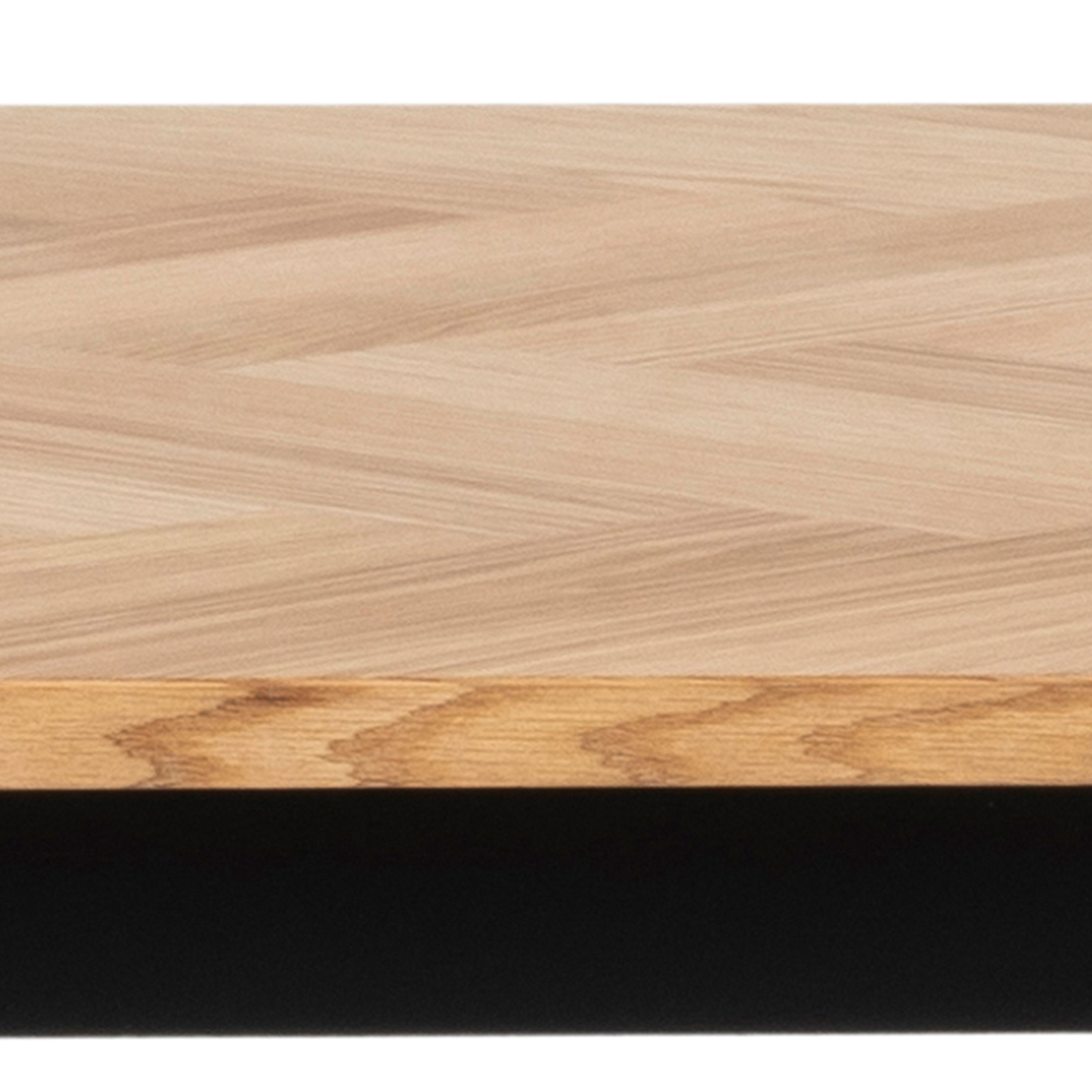 Brighton Dining Table in Oak with Herringbone Effect 180x95cm - Image 5