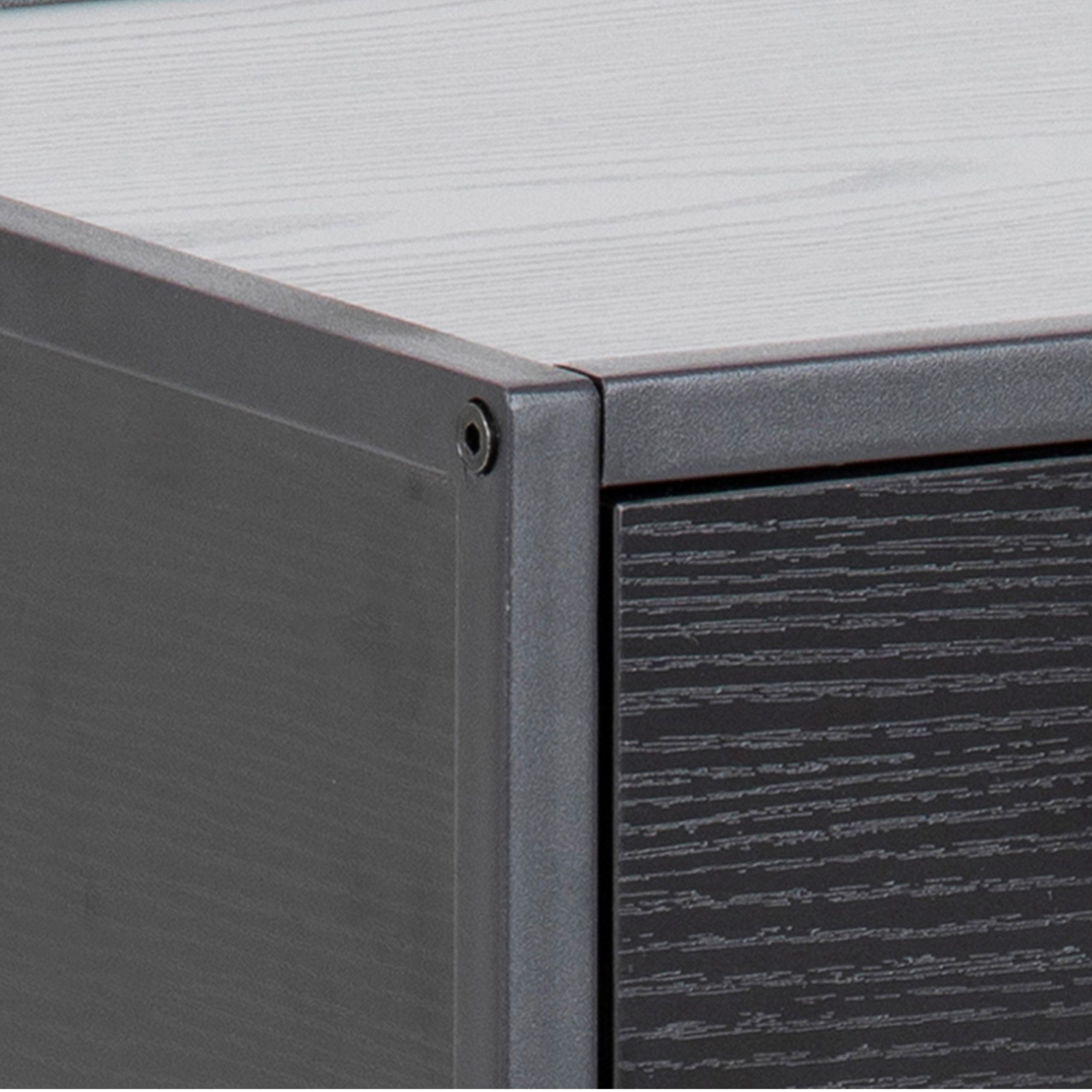 Seaford Bedside Table with 1 Drawer in Black - Image 5