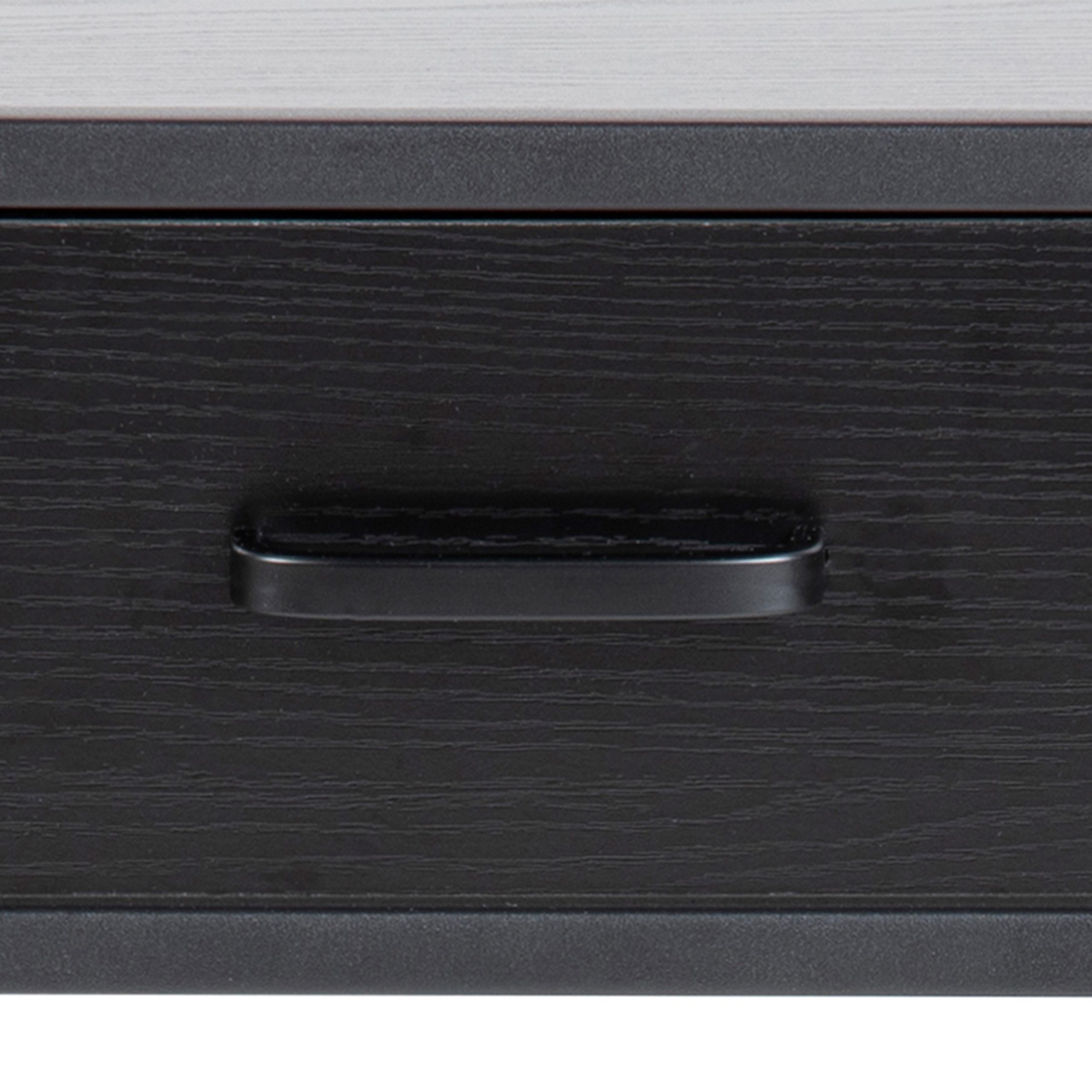Seaford Bedside Table with 1 Drawer in Black - Image 6