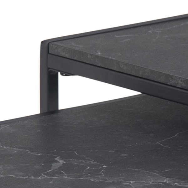 Infinity Nest of Tables in Black Matt Set of 2 - Image 6