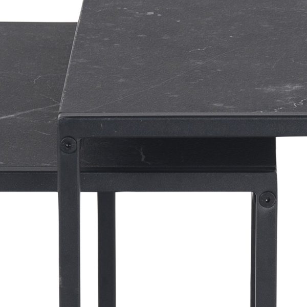 Infinity Nest of Tables in Black Matt Set of 2 - Image 7