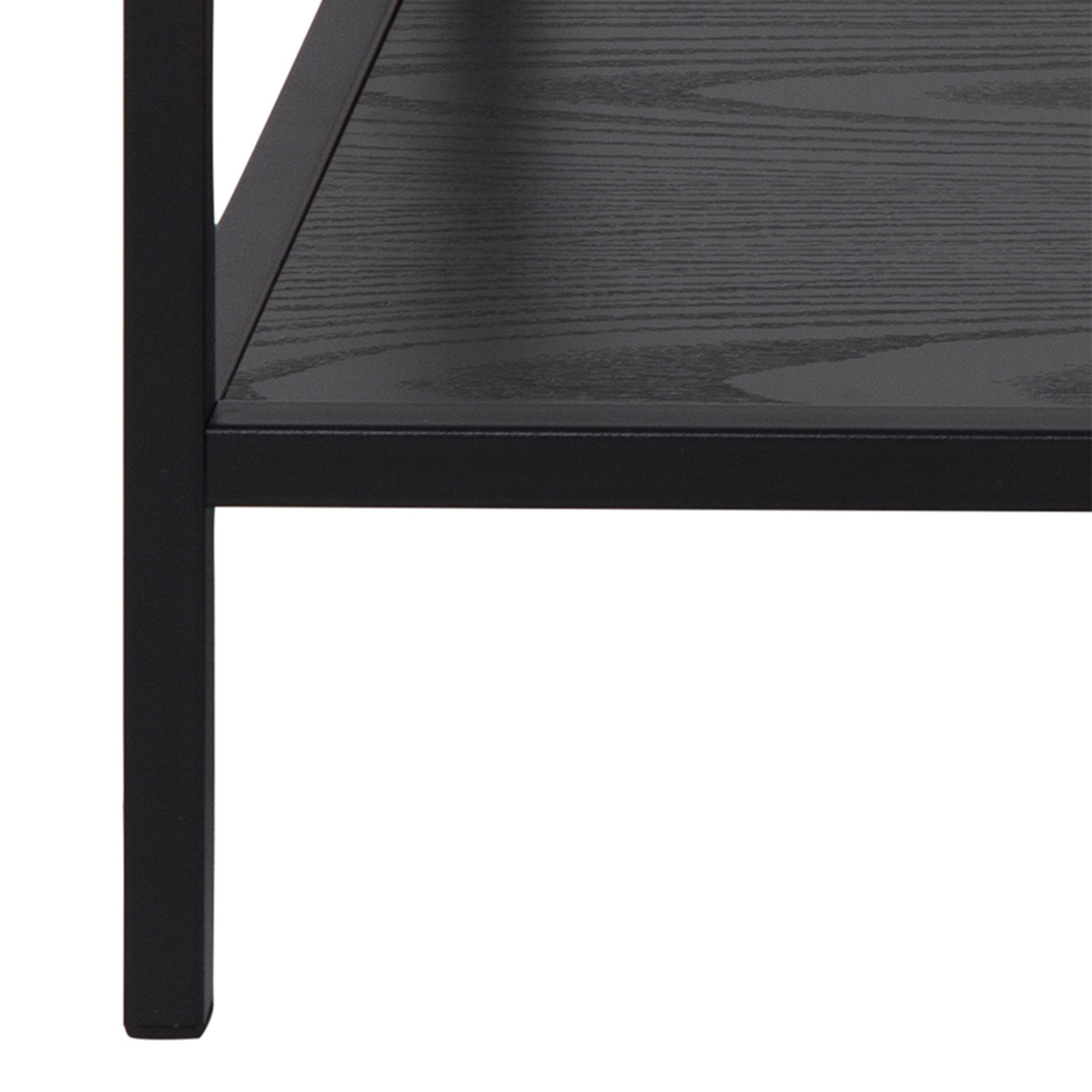Seaford Black Metal Coffee Table Set with Glass Top - Image 6