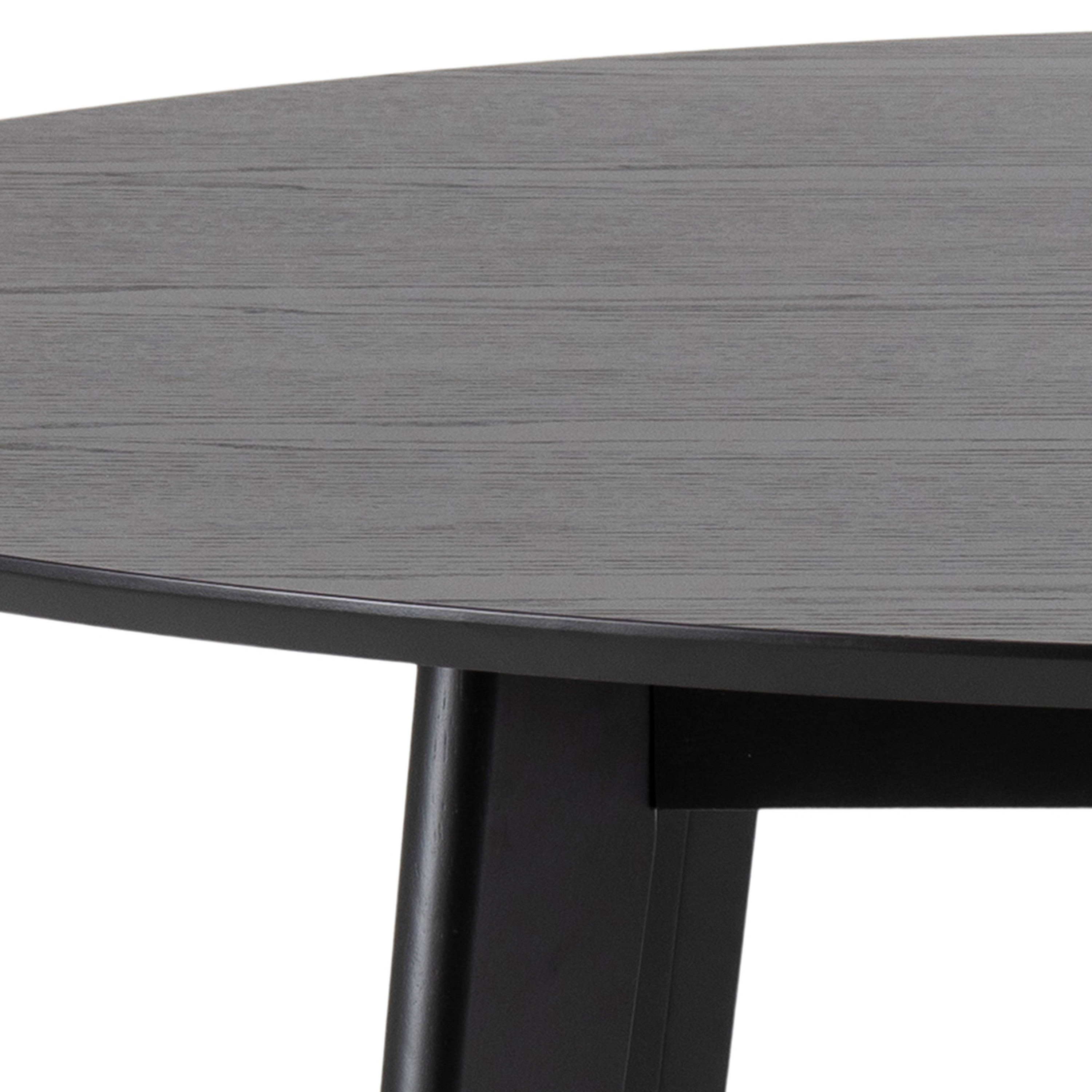 Roxby Round Dining Table in Black 140x76cm - Image 8