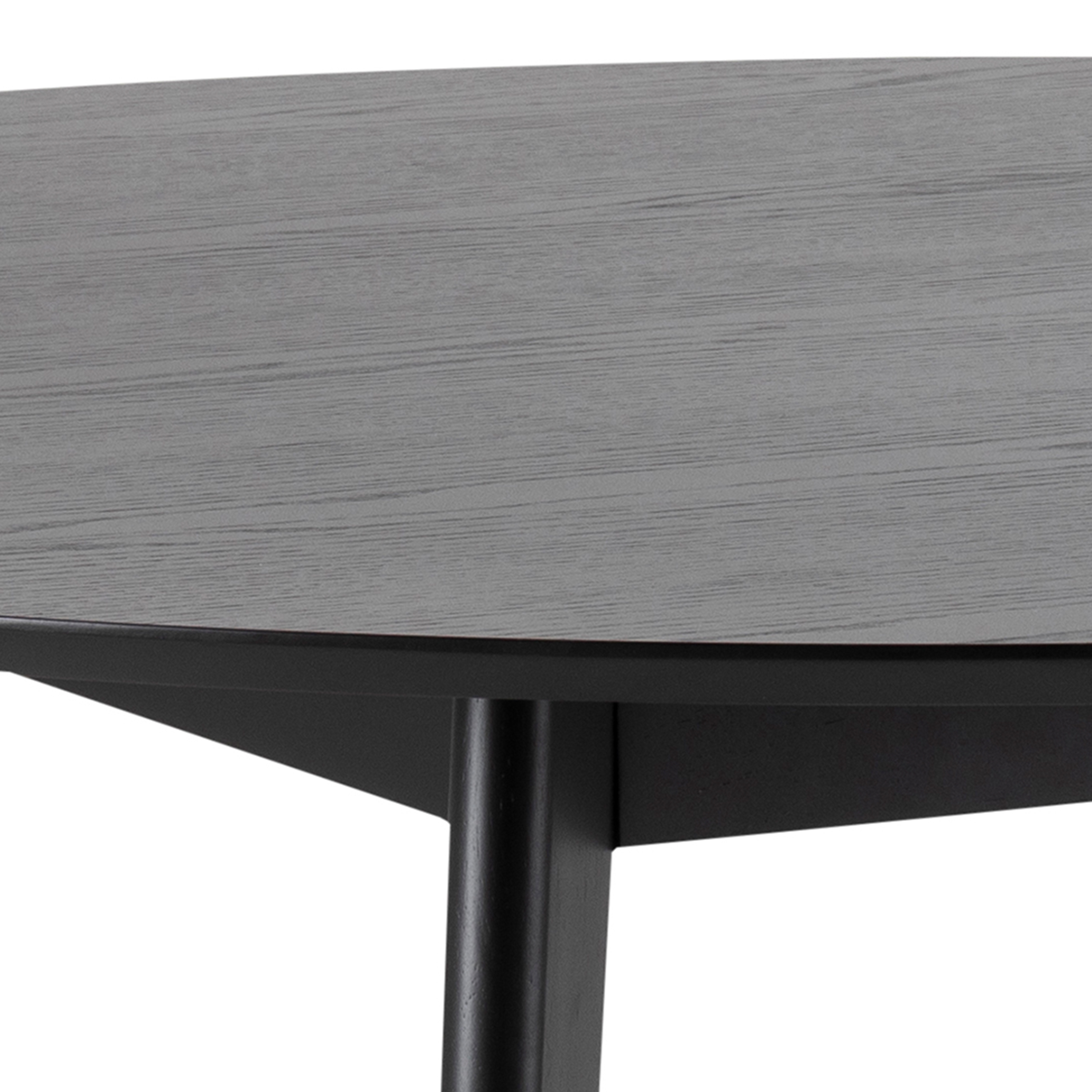 Roxby Round Dining Table in Black 140x76cm - Image 9
