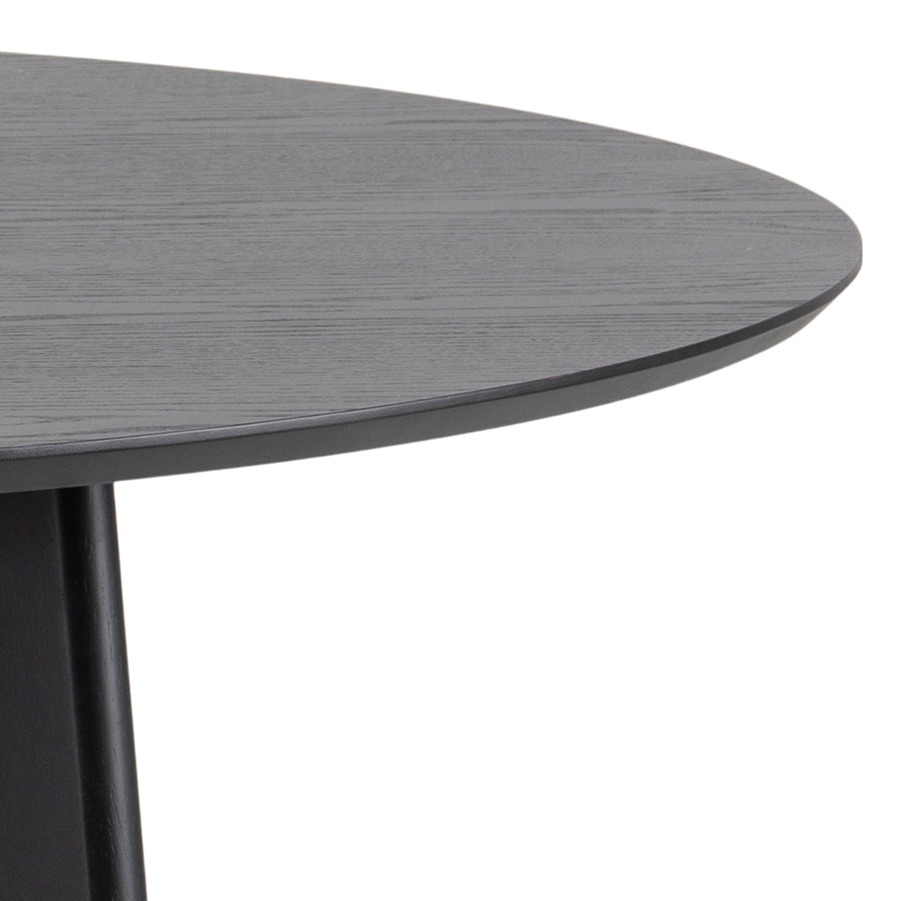Roxby Round Dining Table in Black 140x76cm - Image 6