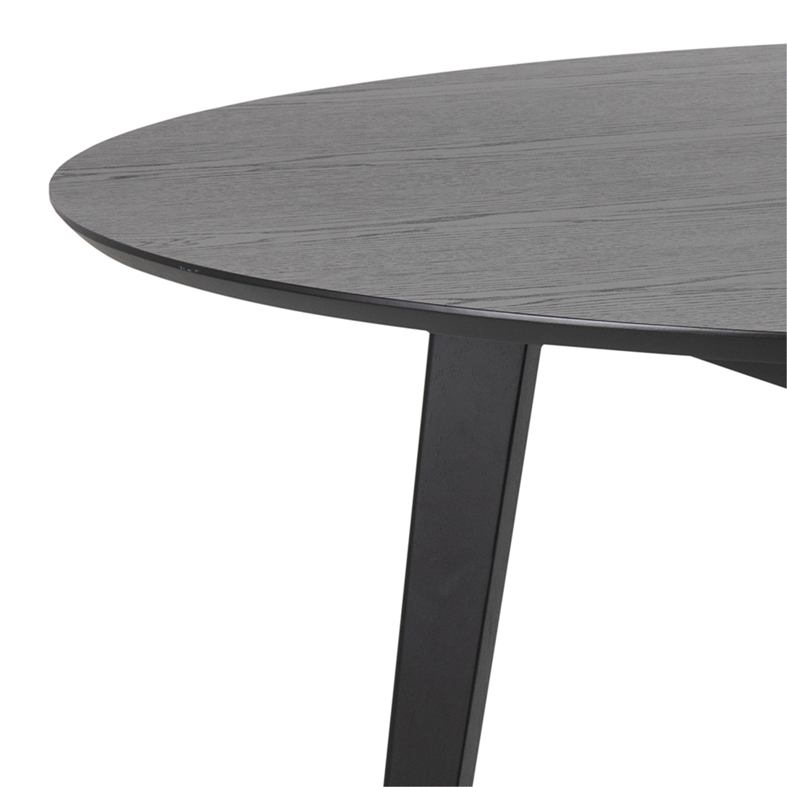 Roxby Round Dining Table in Black 140x76cm - Image 7