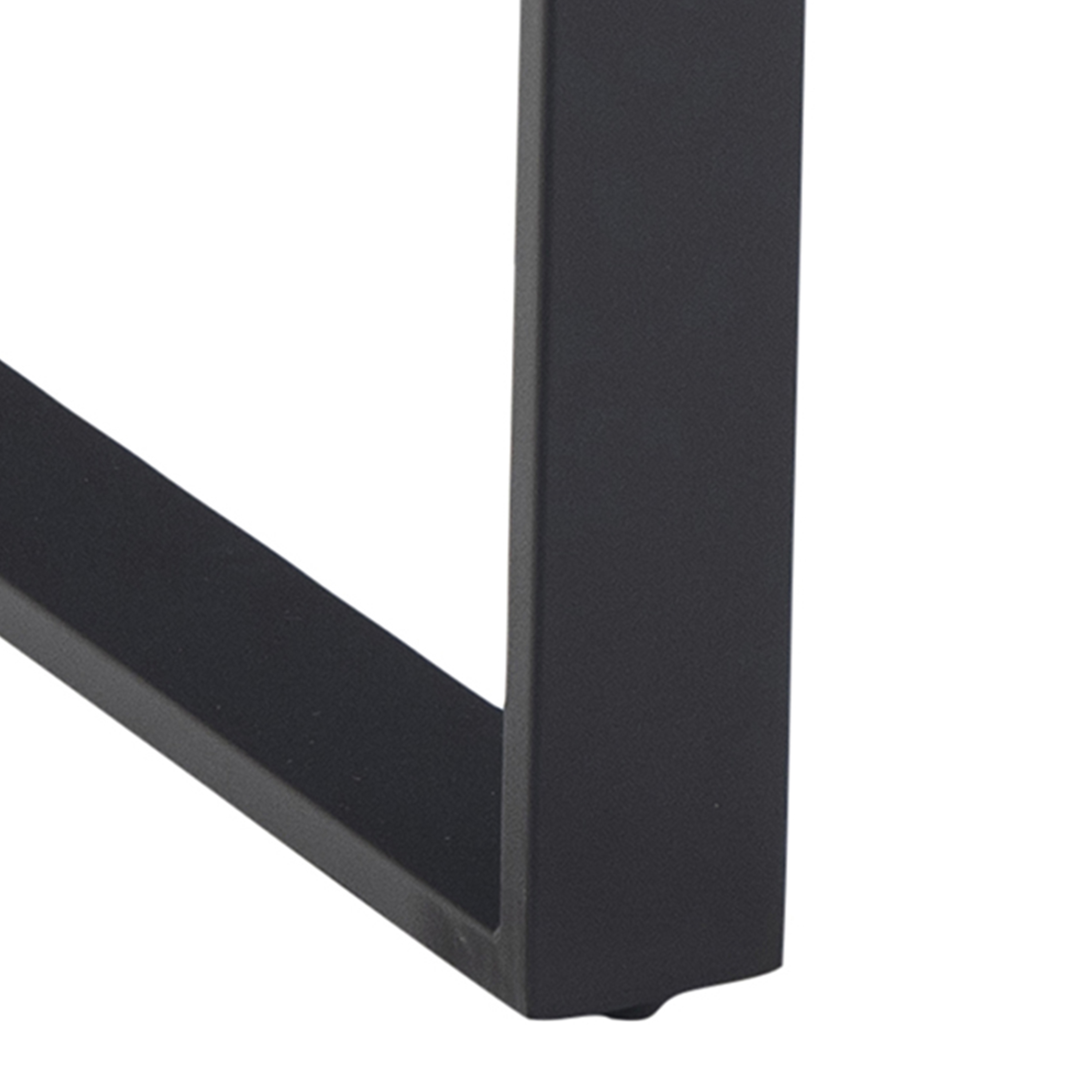 Amble Dining Table with Black Marble Melamine Top & Black Legs - Image 9