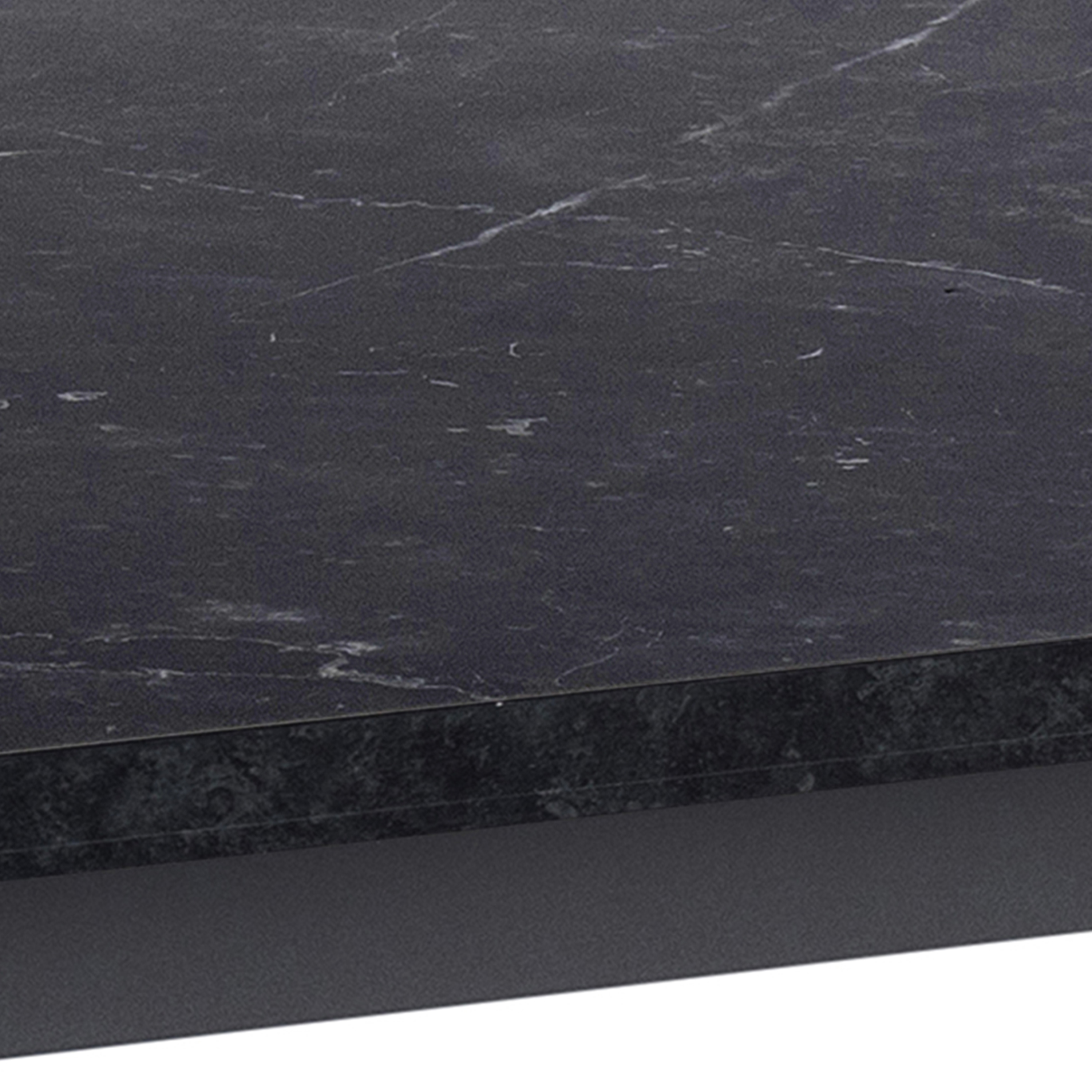 Amble Dining Table with Black Marble Melamine Top & Black Legs - Image 6