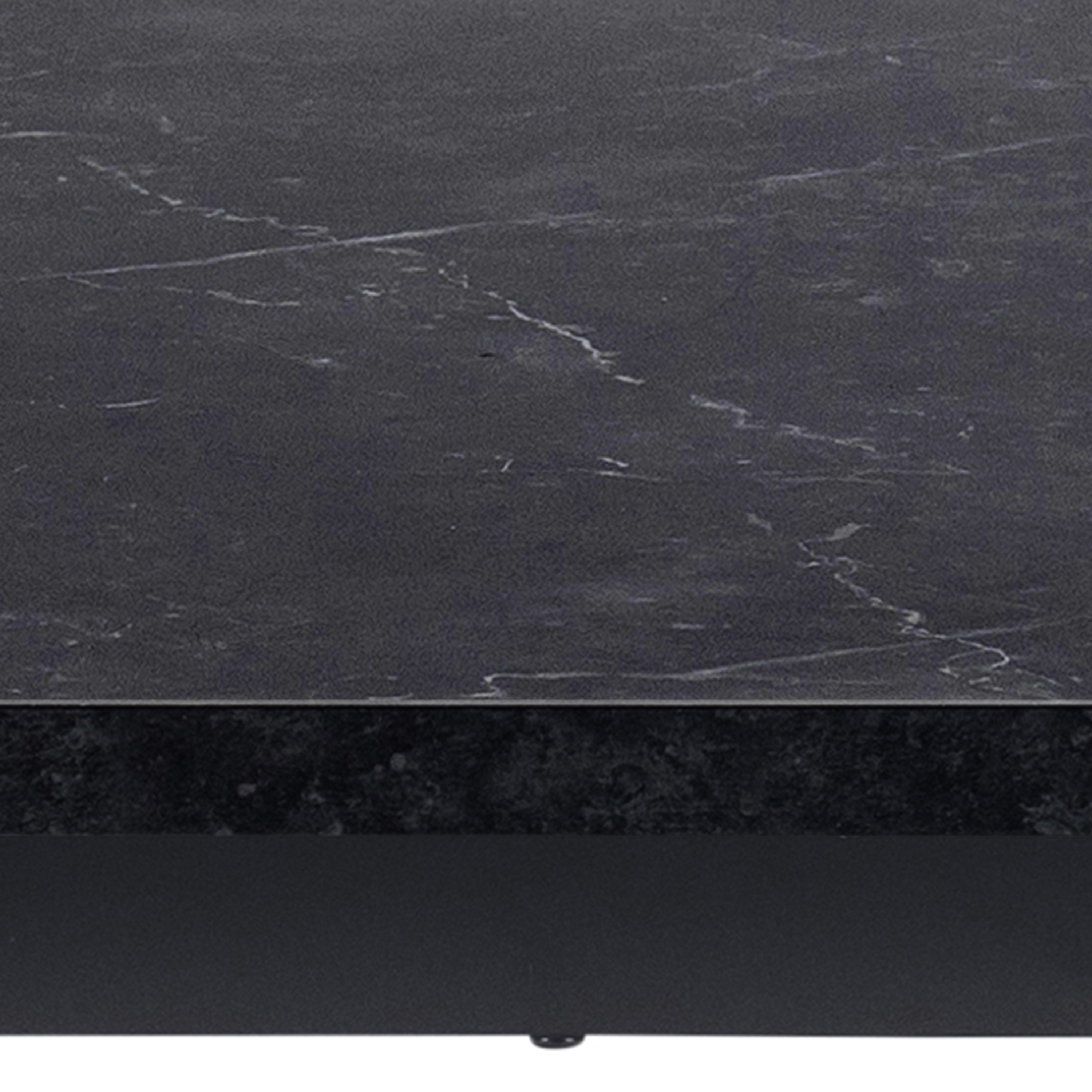 Amble Dining Table with Black Marble Melamine Top & Black Legs - Image 7