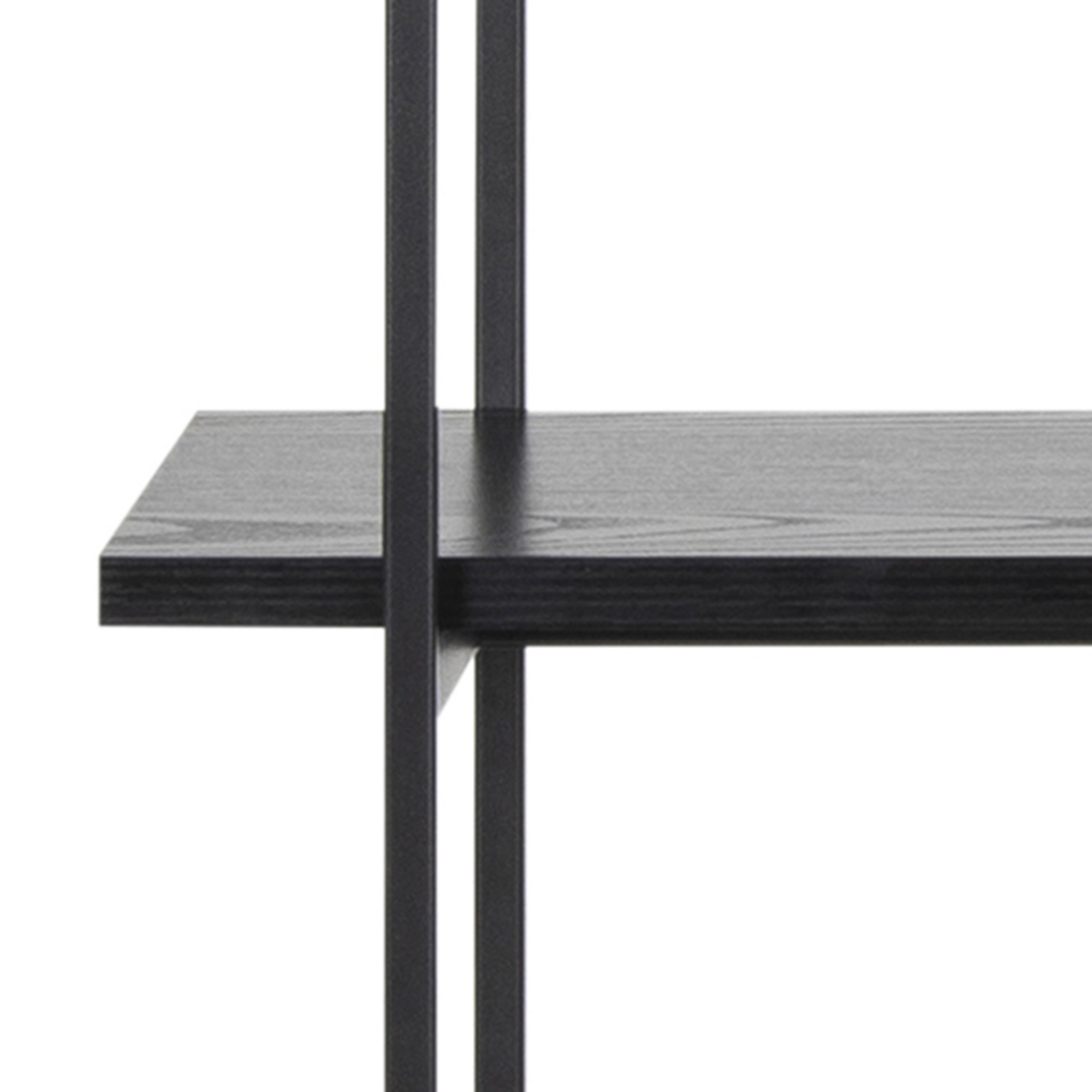 Angus Bookcase with 5 Shelves in Black - Image 7
