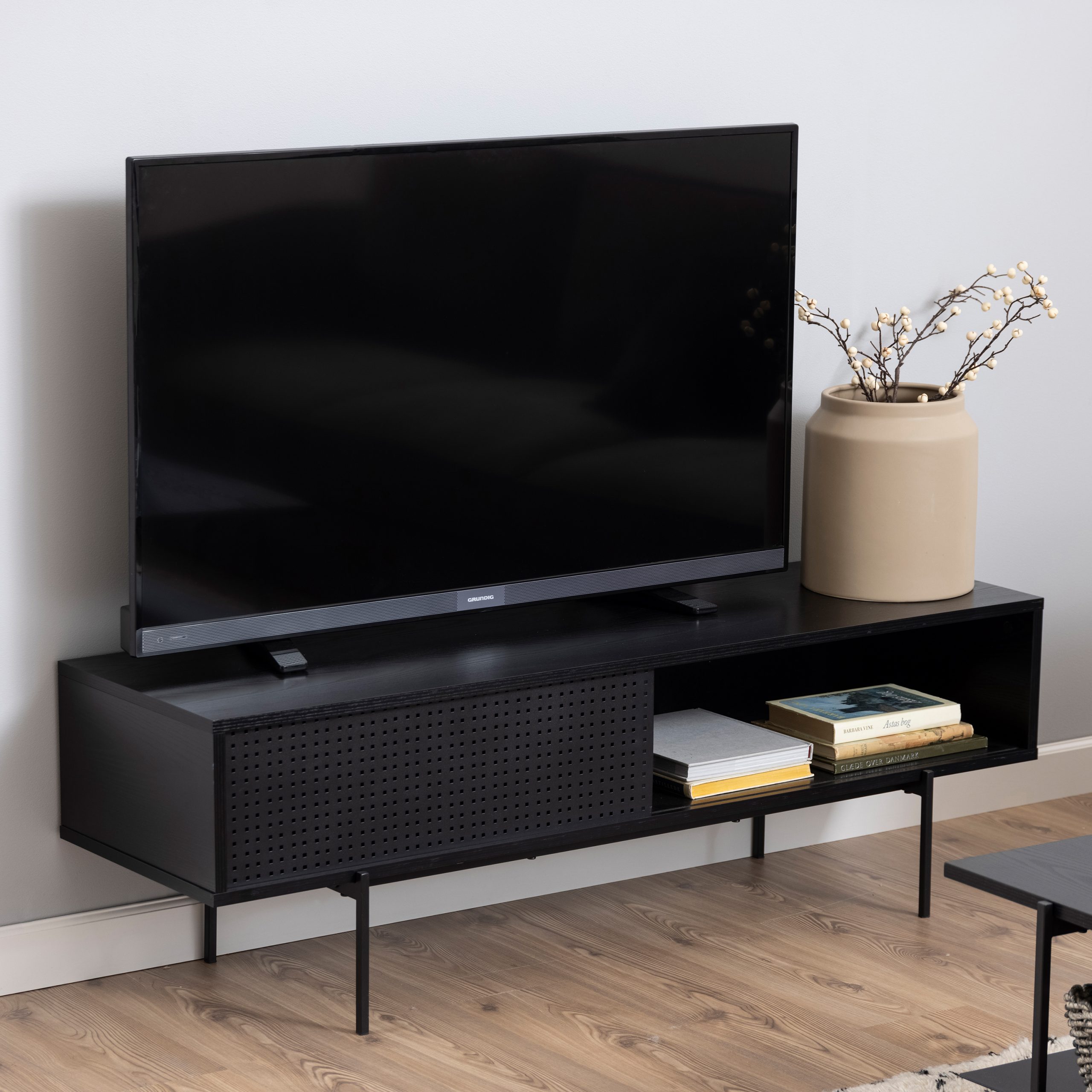 Angus TV Unit with 1 Sliding Door in Black - Image 4
