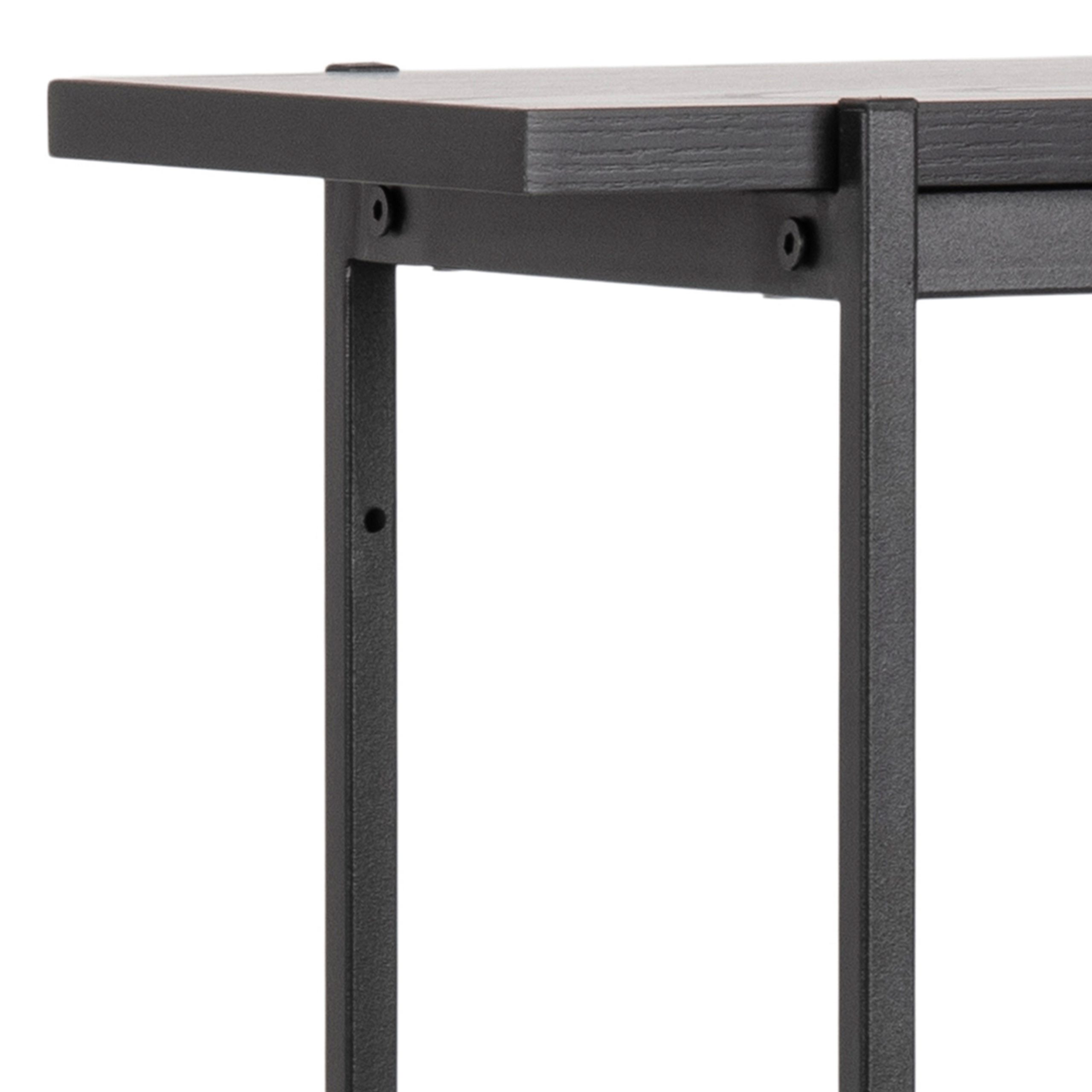 Angus Small Bookcase with 2 Sliding Doors in Black - Image 8