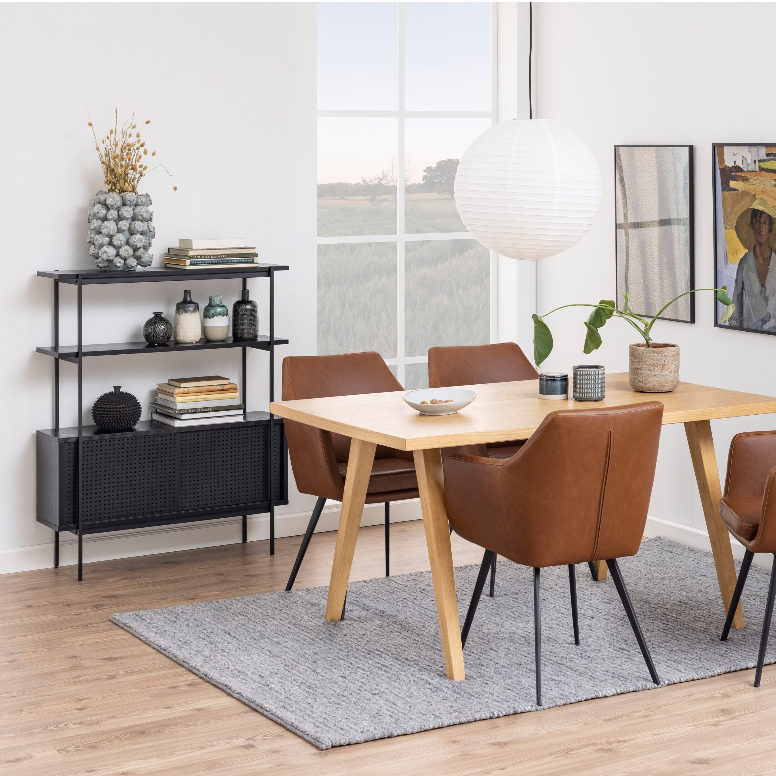 Angus Small Bookcase with 2 Sliding Doors in Black - Image 5