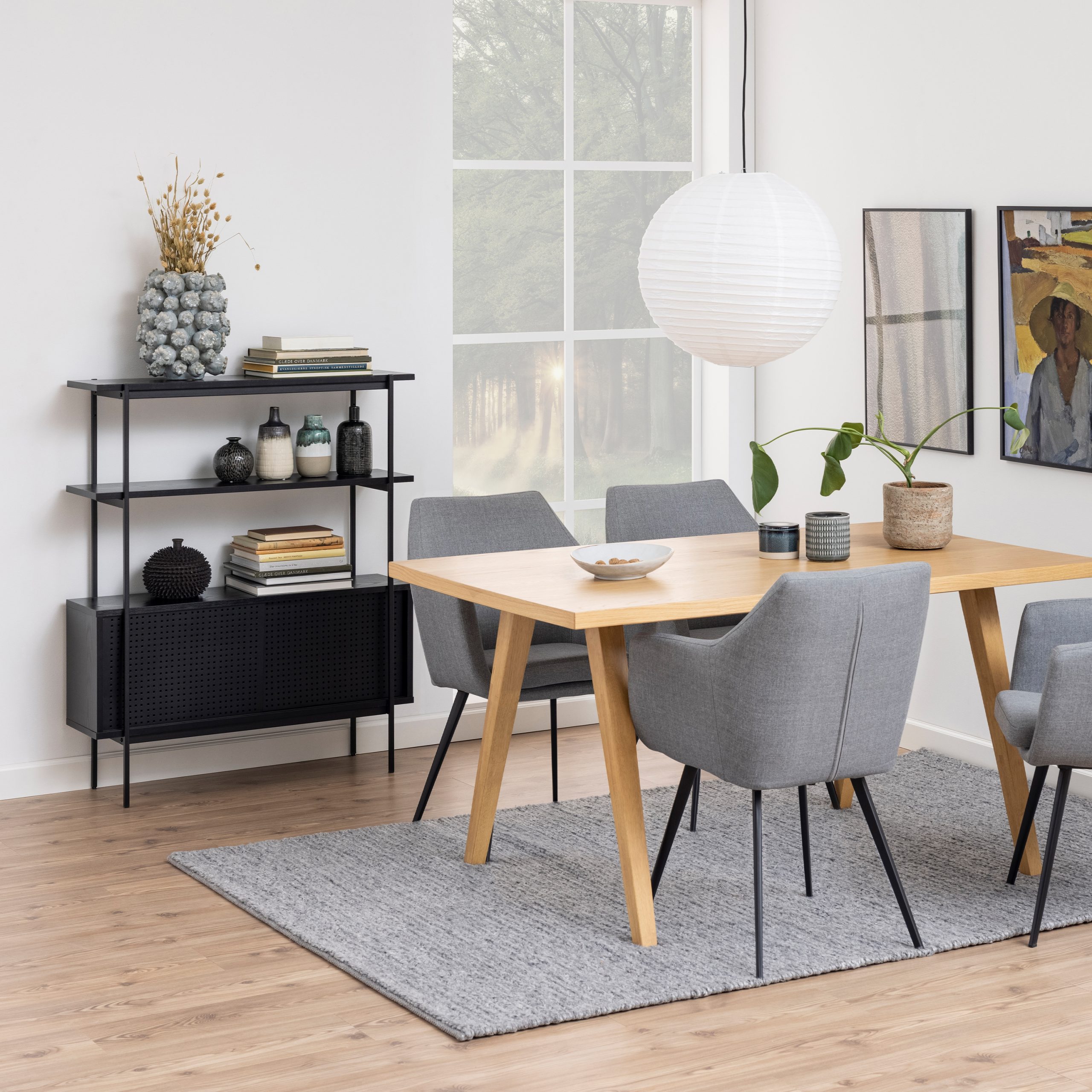 Angus Small Bookcase with 2 Sliding Doors in Black - Image 6