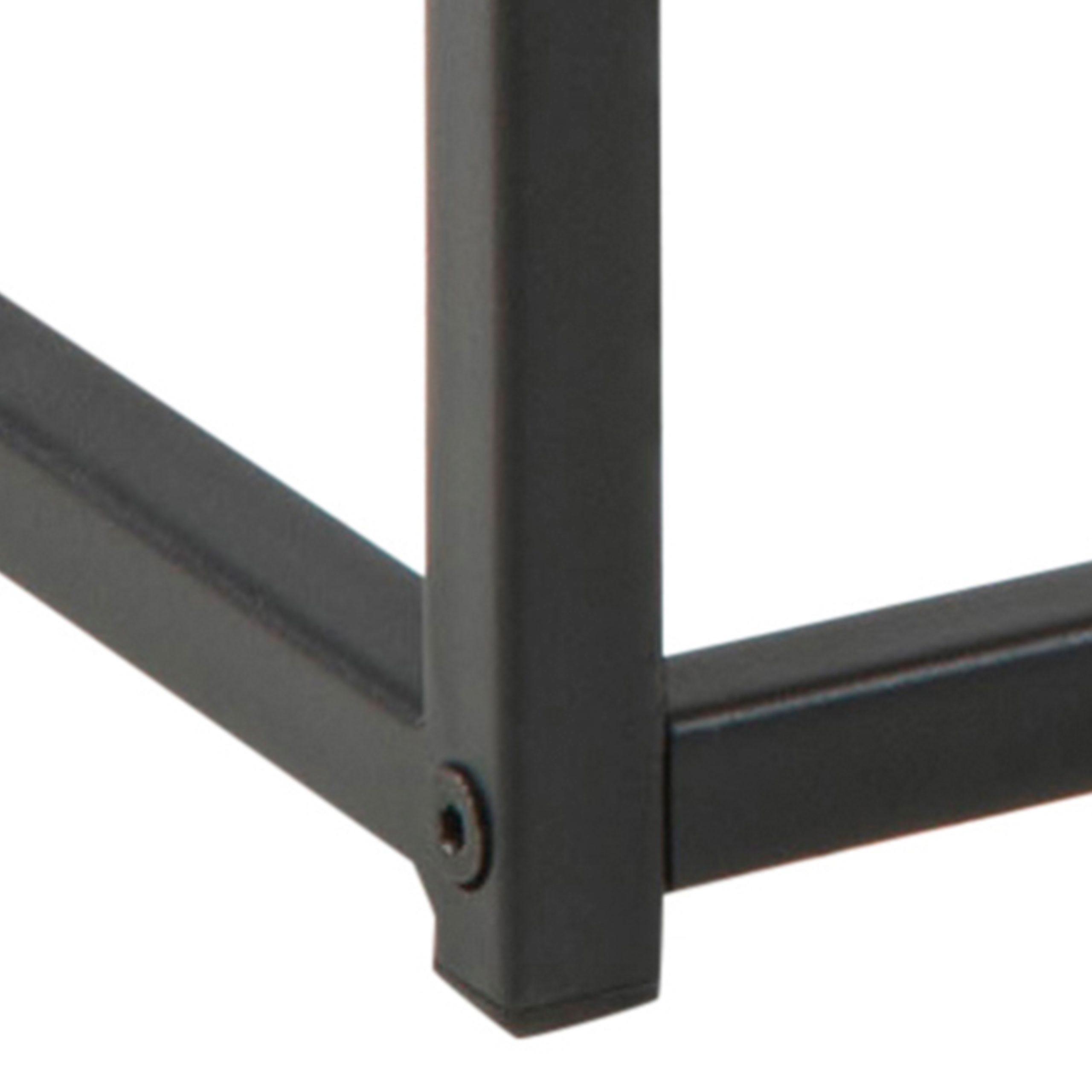 Seaford Black Metal Coffee Table with Oak Top - Image 7