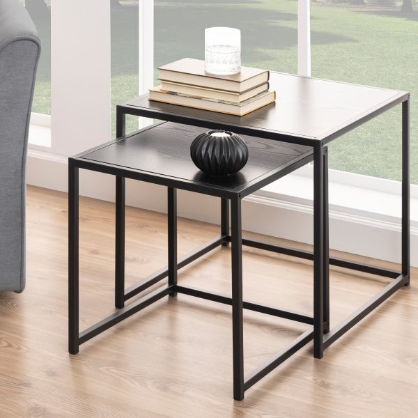 Seaford Nest of Tables in Ash Black - Image 2