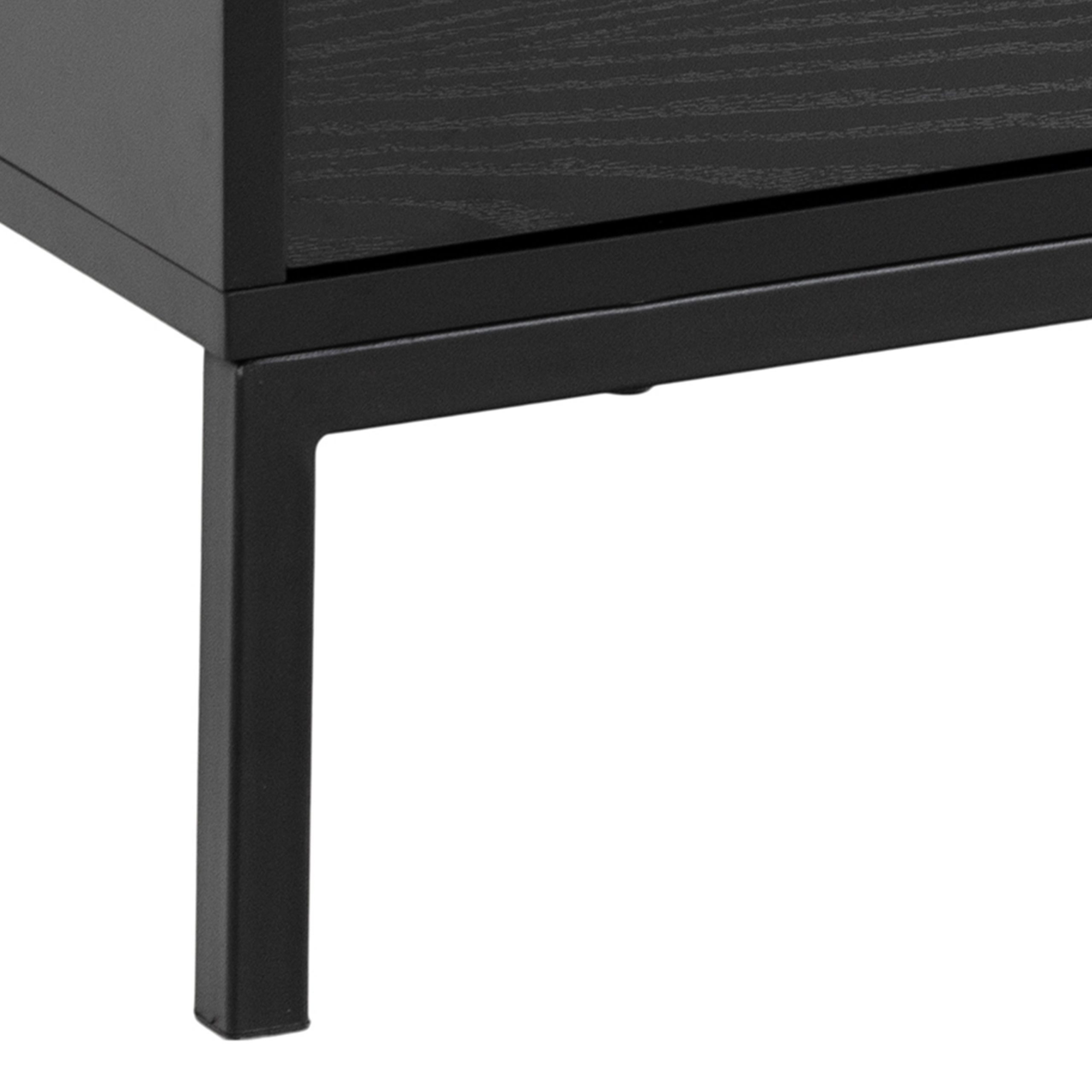 Seaford 2 Door 1 Drawer TV Unit in Ash Black - Image 6