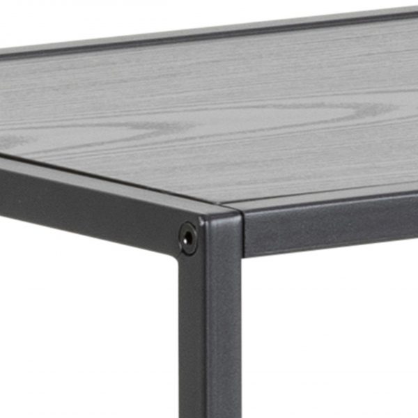 Seaford Console Table with 2 Shelves in Black - Image 3