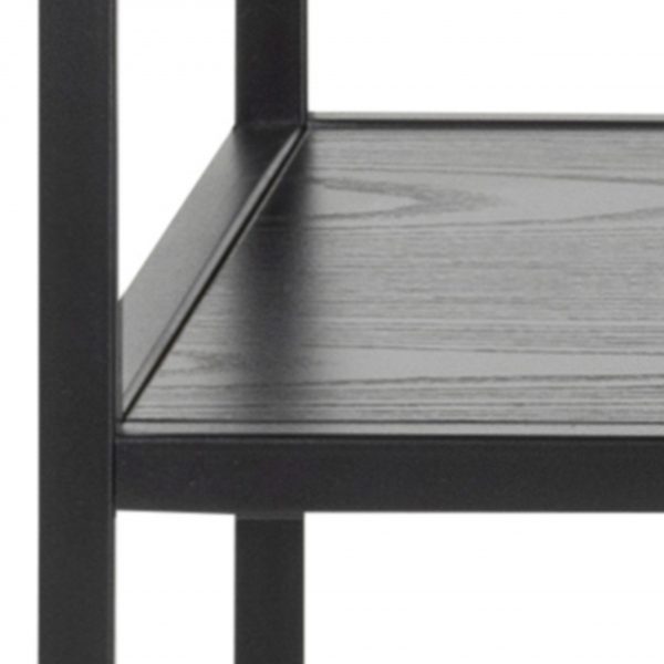 Seaford Console Table with 2 Shelves in Black - Image 4