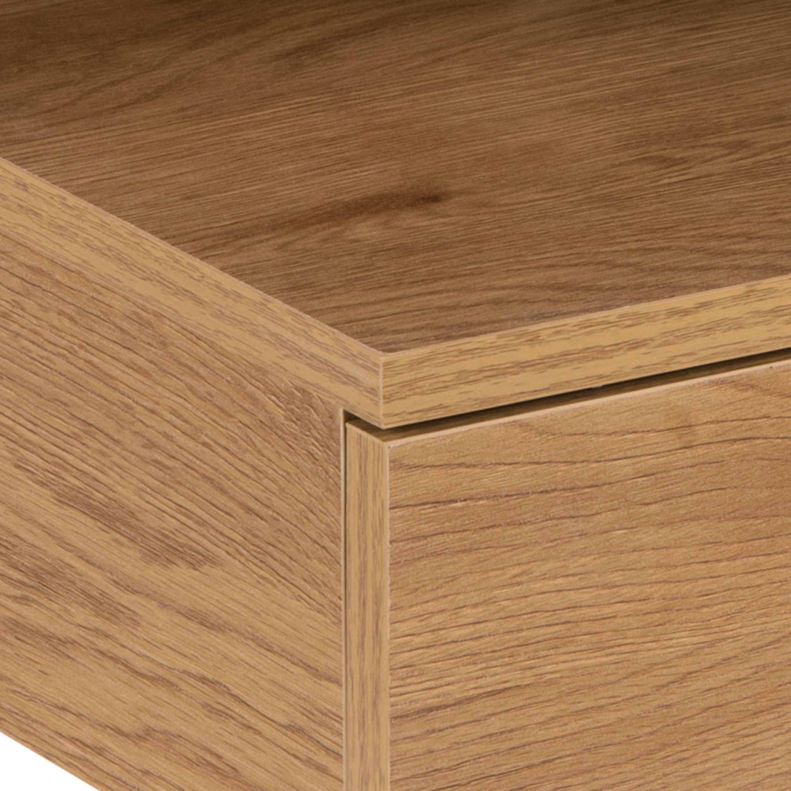 Ashlan Bedside Table with 1 Drawer in Oak - Image 4