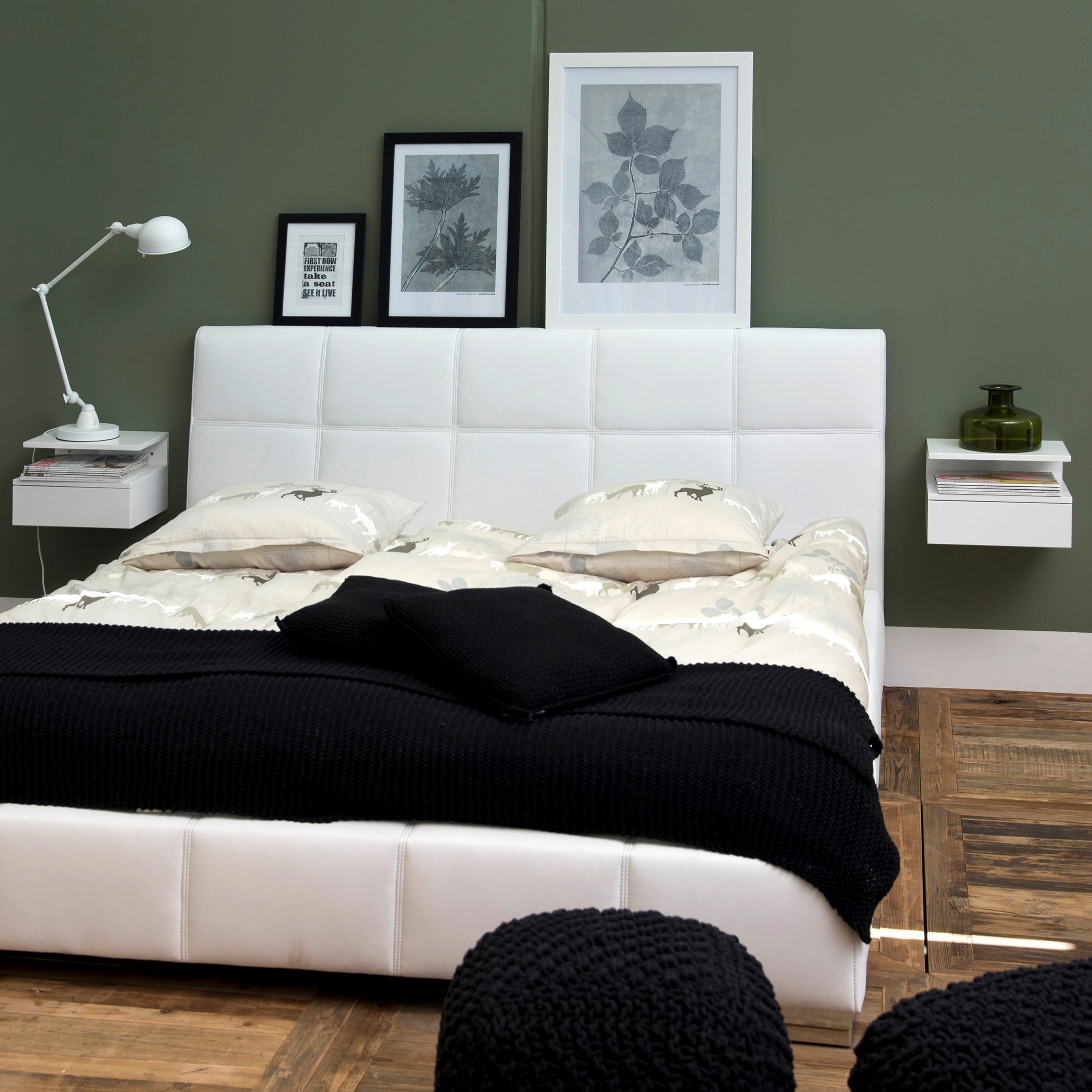 Ashlan Bedside Table with 1 Drawer in White - Image 6