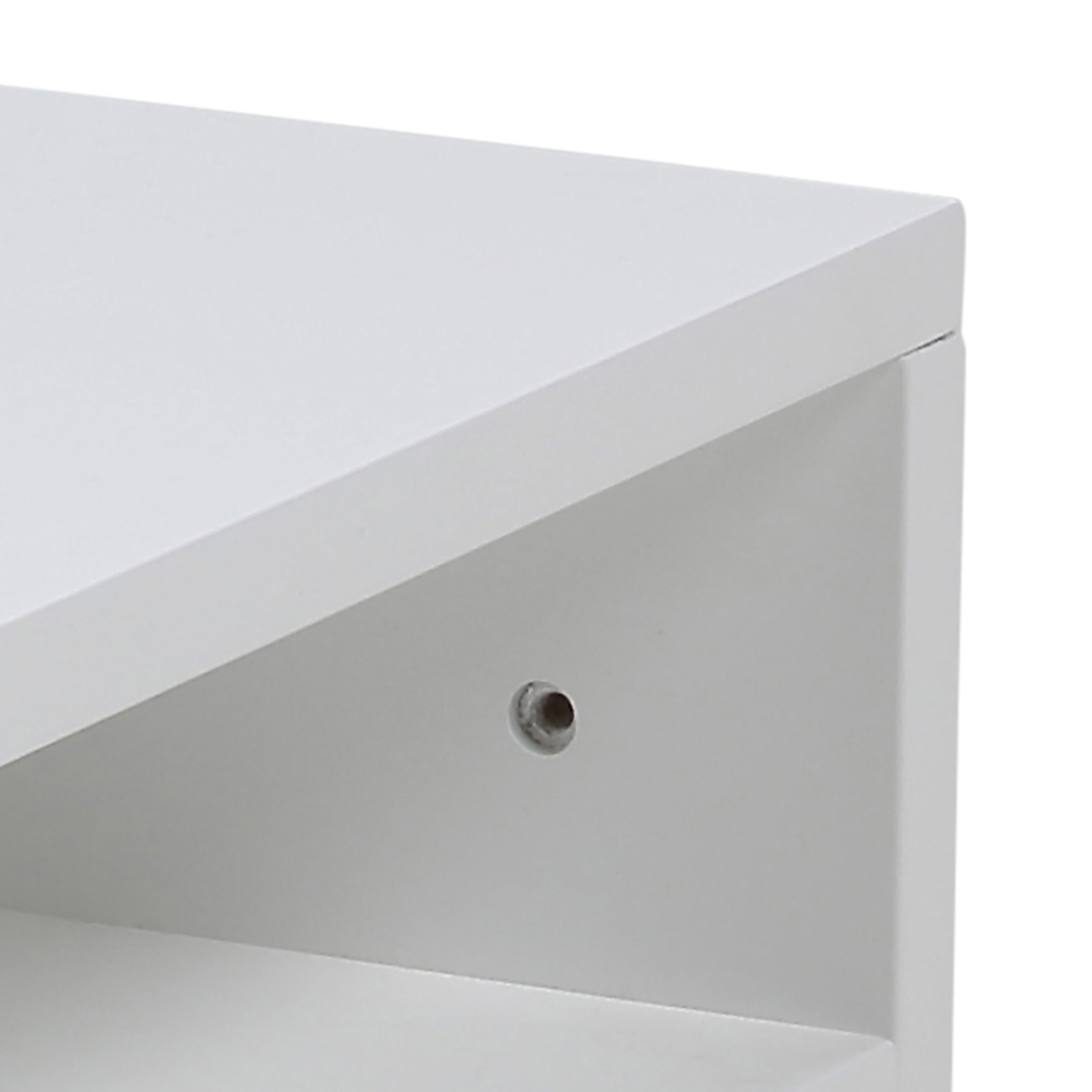 Ashlan Bedside Table with 1 Drawer in White - Image 3