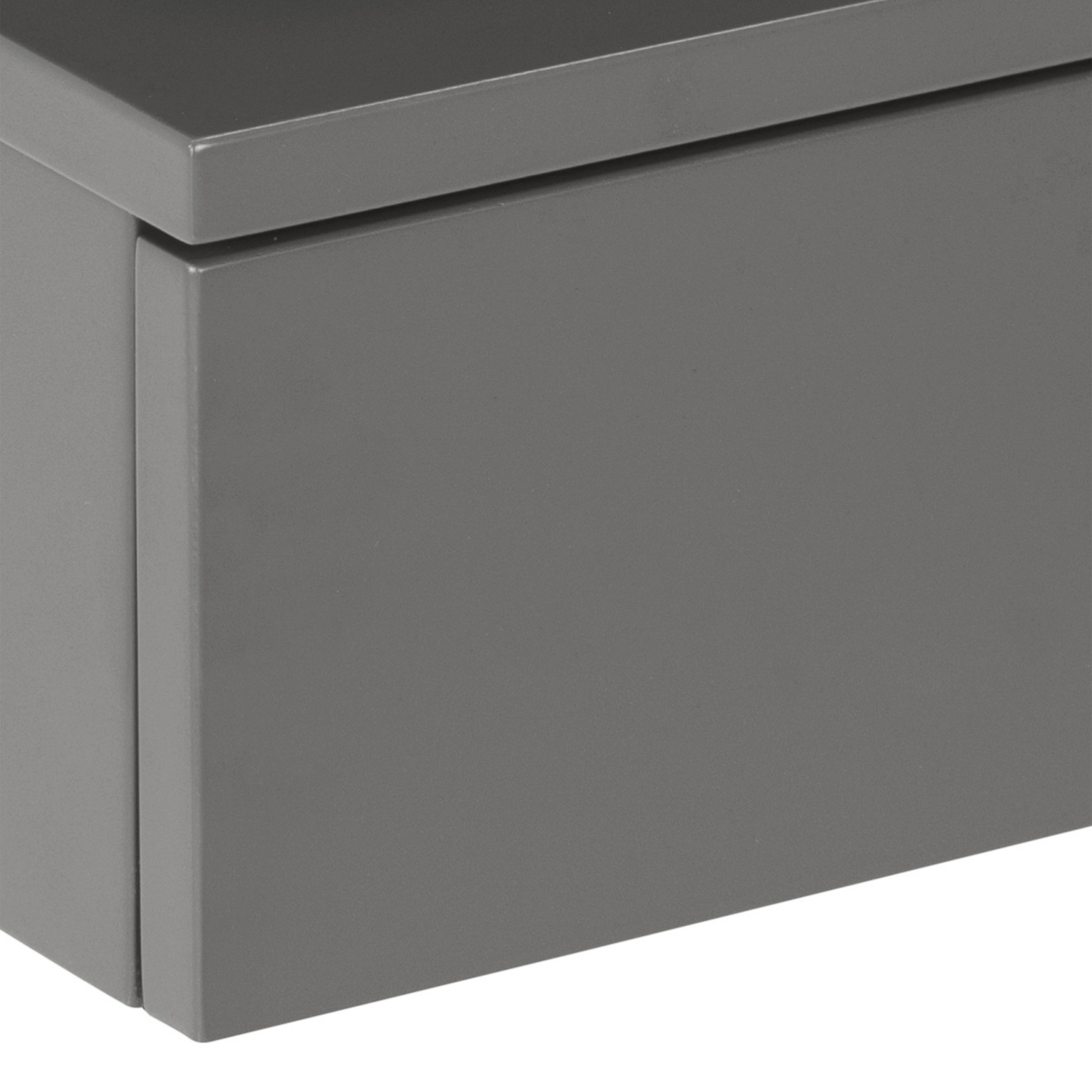 Ashlan Bedside Table with 1 Drawer in Grey - Image 7