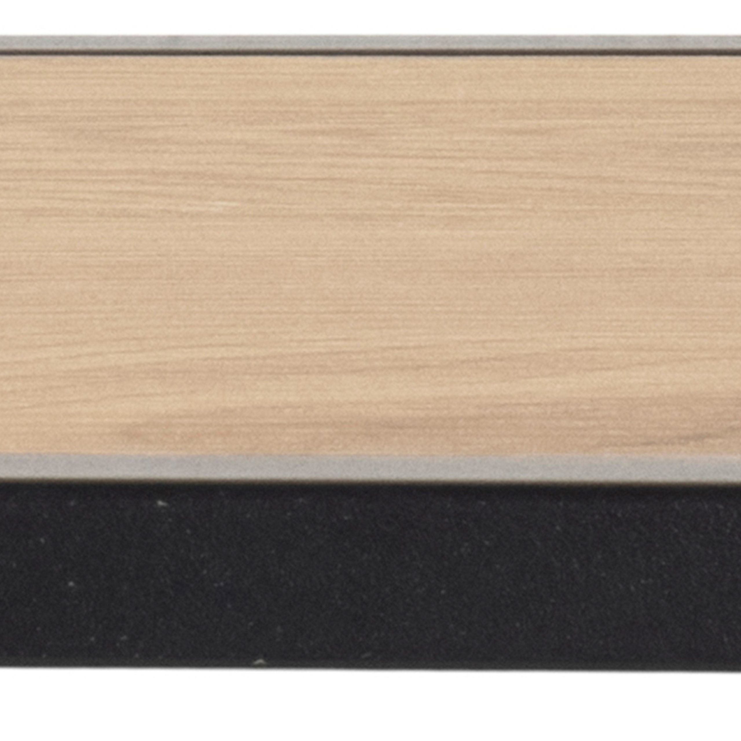 Seaford Black Metal Coat Rack with Oak Top - Image 5