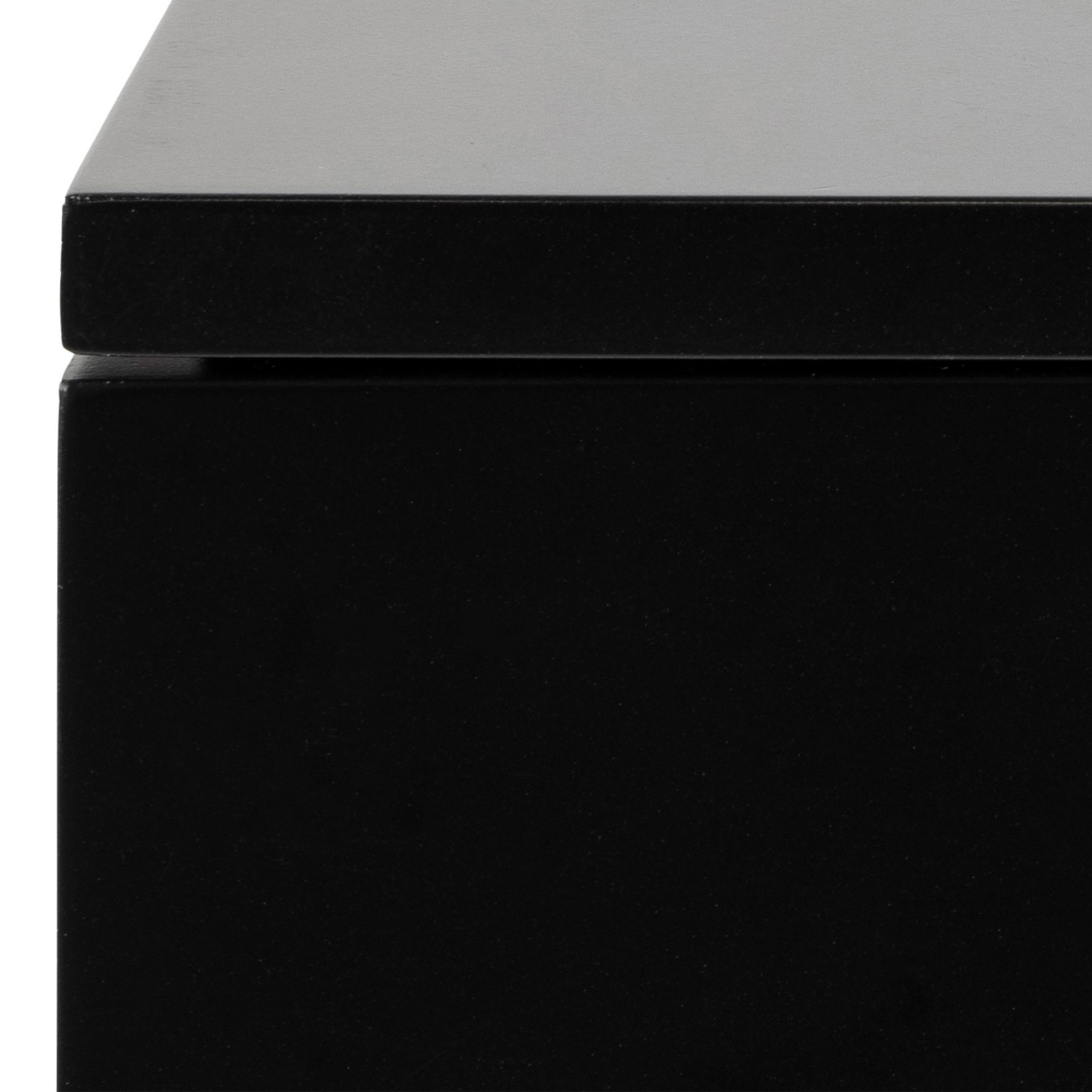 Avignon Square Bedside Table with 1 Drawer in Black - Image 5