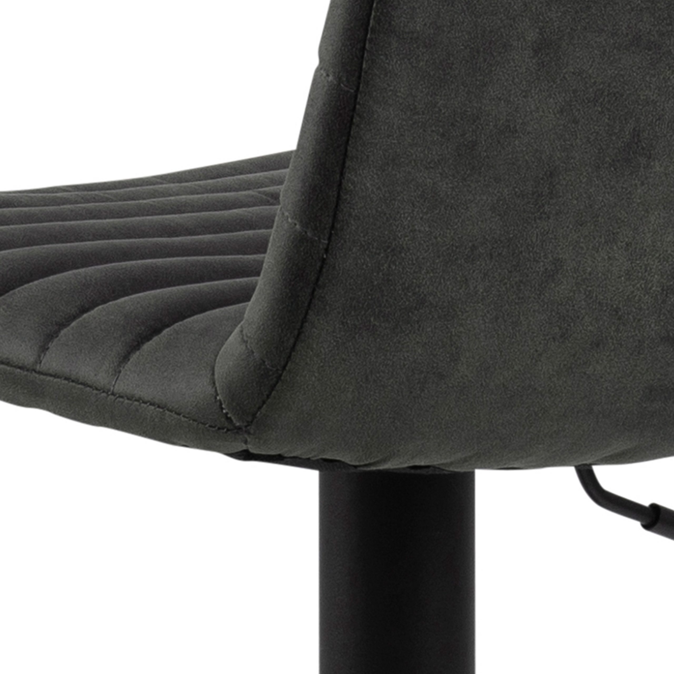 Kimmy Bar Stool in Grey Fabic Set of 2 - Image 4
