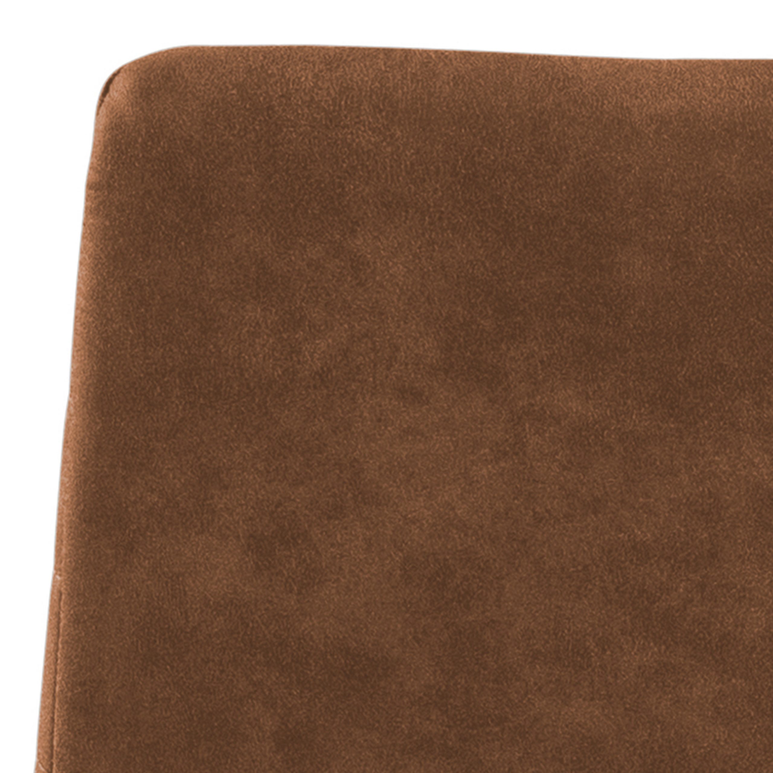 Kimmy Bar Stool with  Brown Fabric in Set of 2 - Image 4