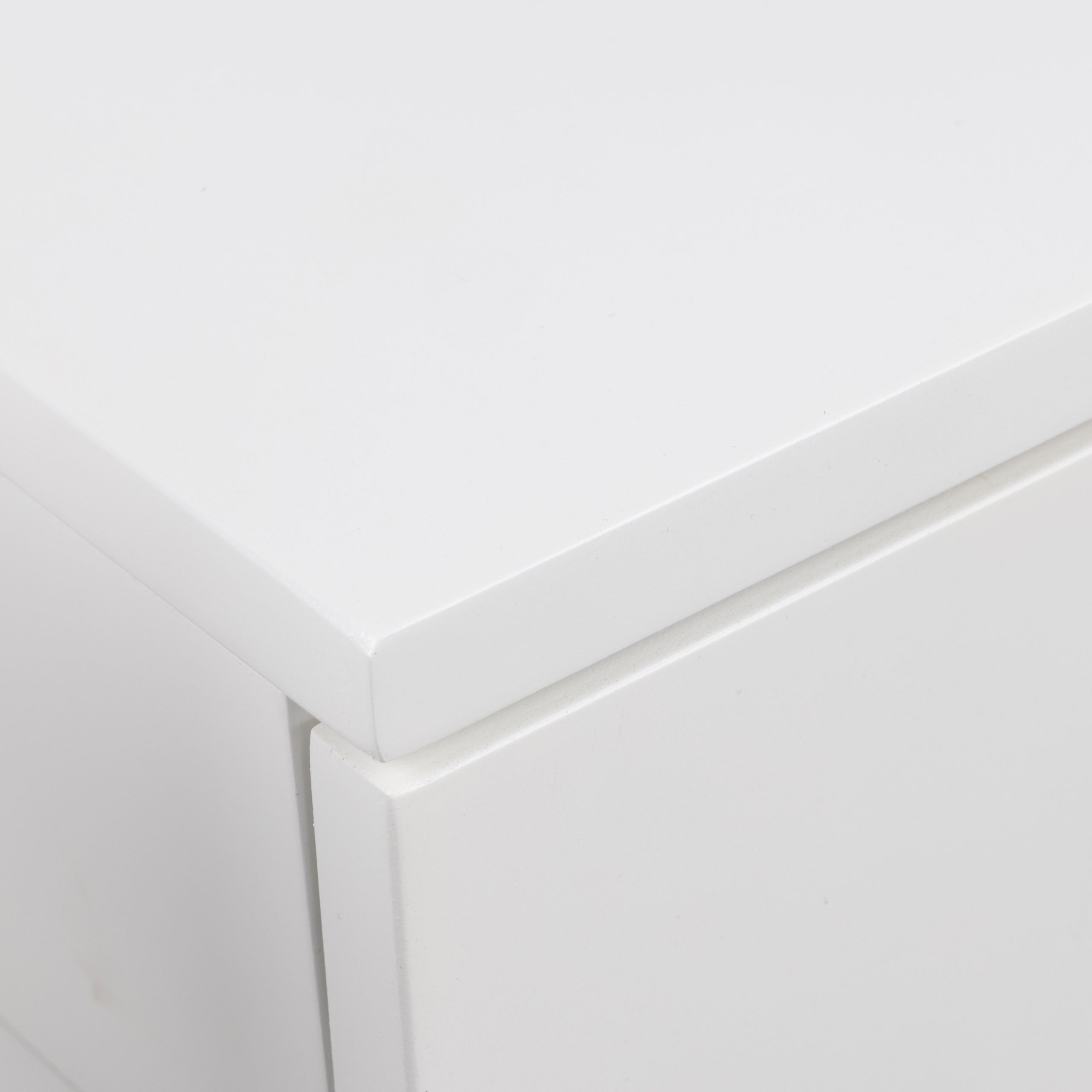 Avignon Square Bedside Table with 1 Drawer & Small Shelf in White - Image 6