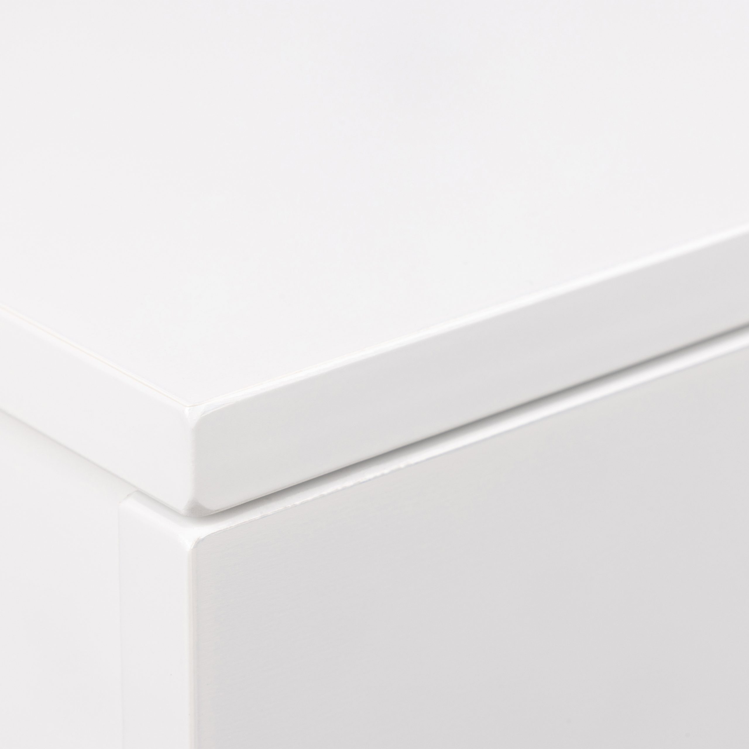 Avignon Square Bedside Table with 1 Drawer in White - Image 3
