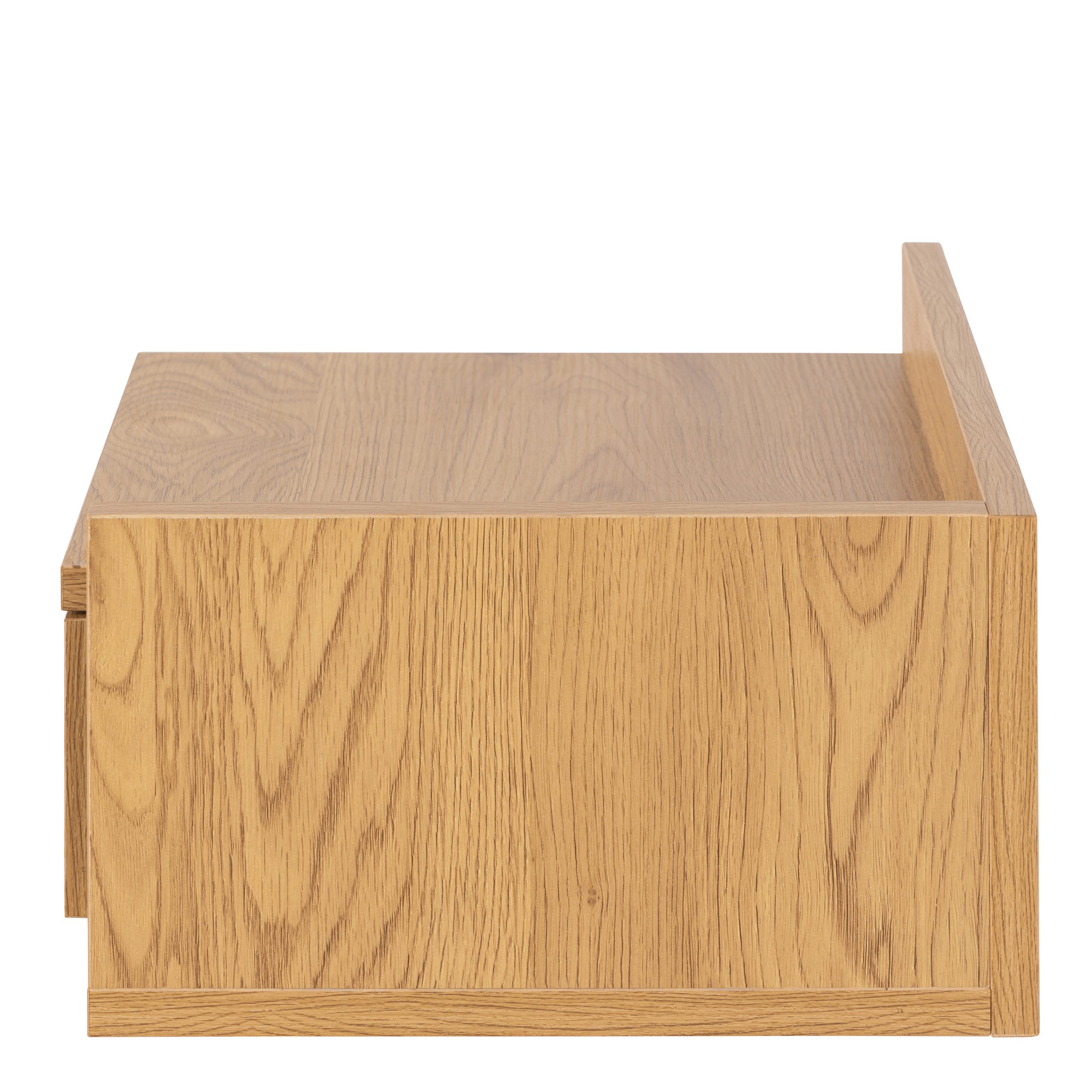 Ashlan Square Bedside Table with 1 Drawers in Oak - Image 4