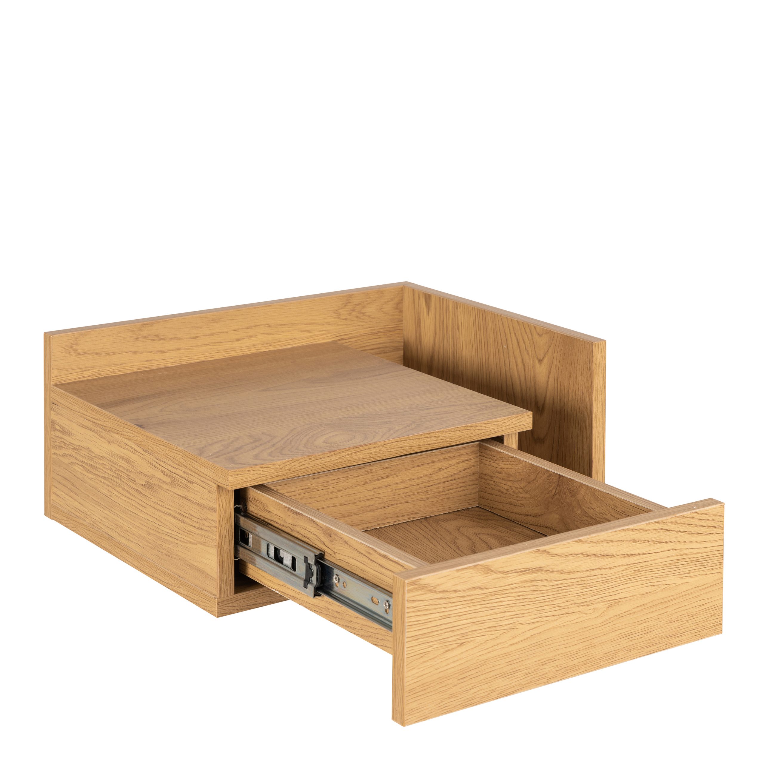 Ashlan Square Bedside Table with 1 Drawers in Oak - Image 5
