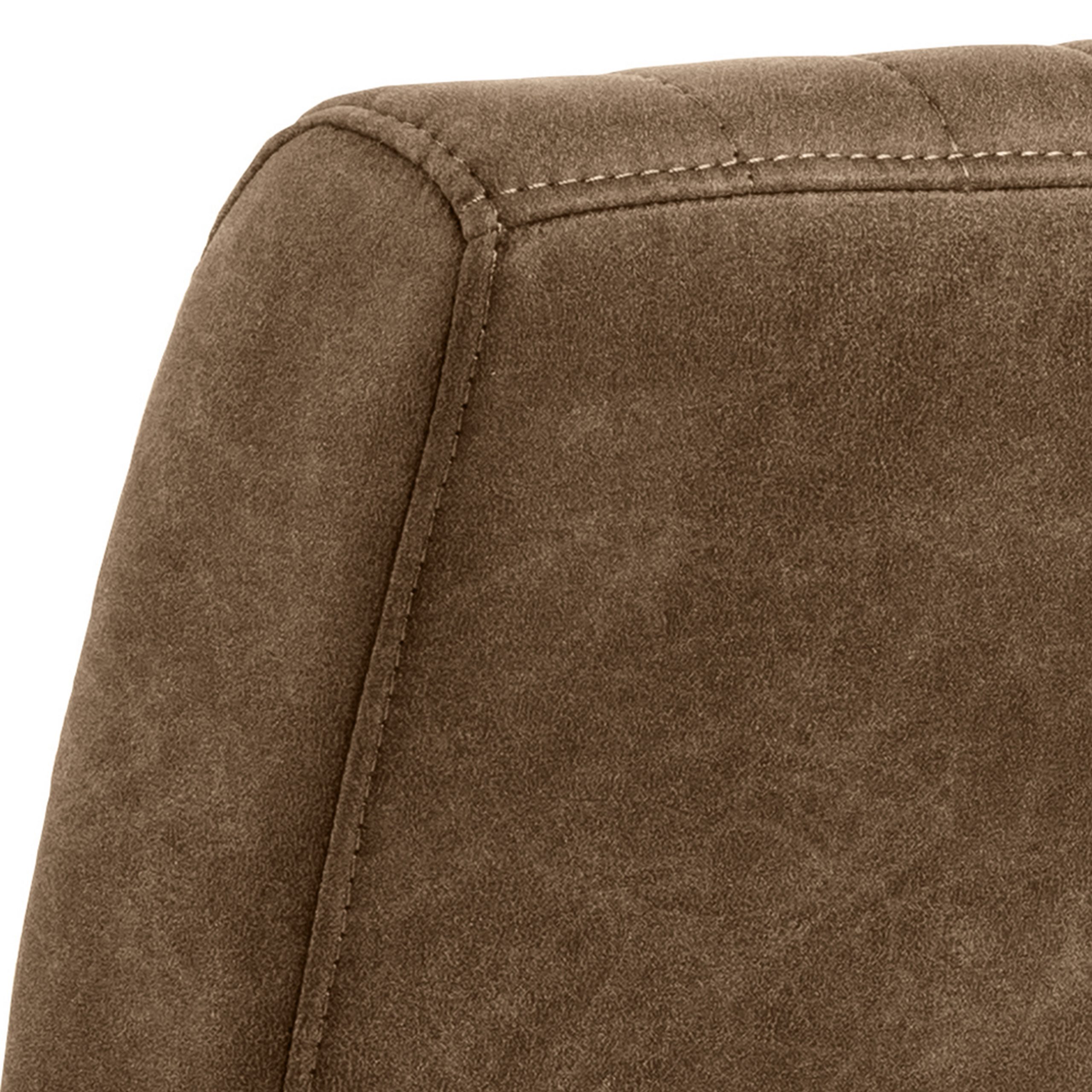 Adele Dining Chair in Light Brown Fabric Set of 2 - Image 5