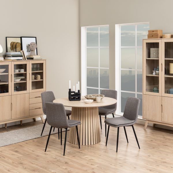 Becca Dining Chair in Light Brown Set of 4 - Image 2