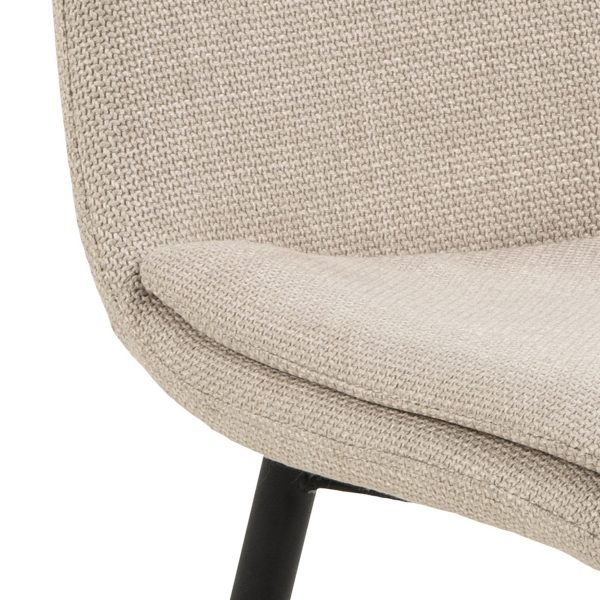 Becca Dining Chair in Beige Set of 4 - Image 4