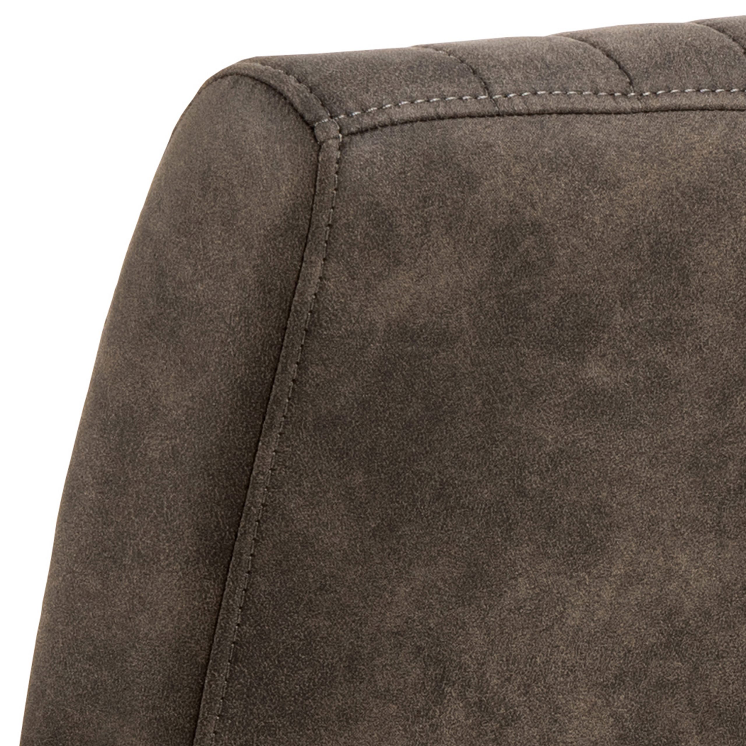 Adele Dining Chair in Grey Fabric Set of 2 - Image 4