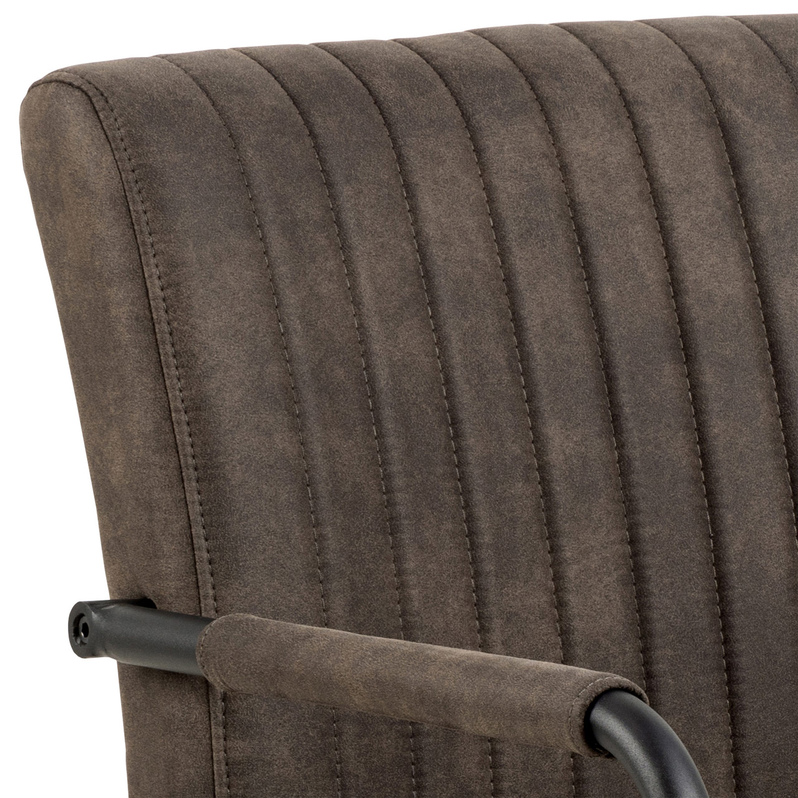 Adele Dining Chair in Grey Fabric Set of 2 - Image 5