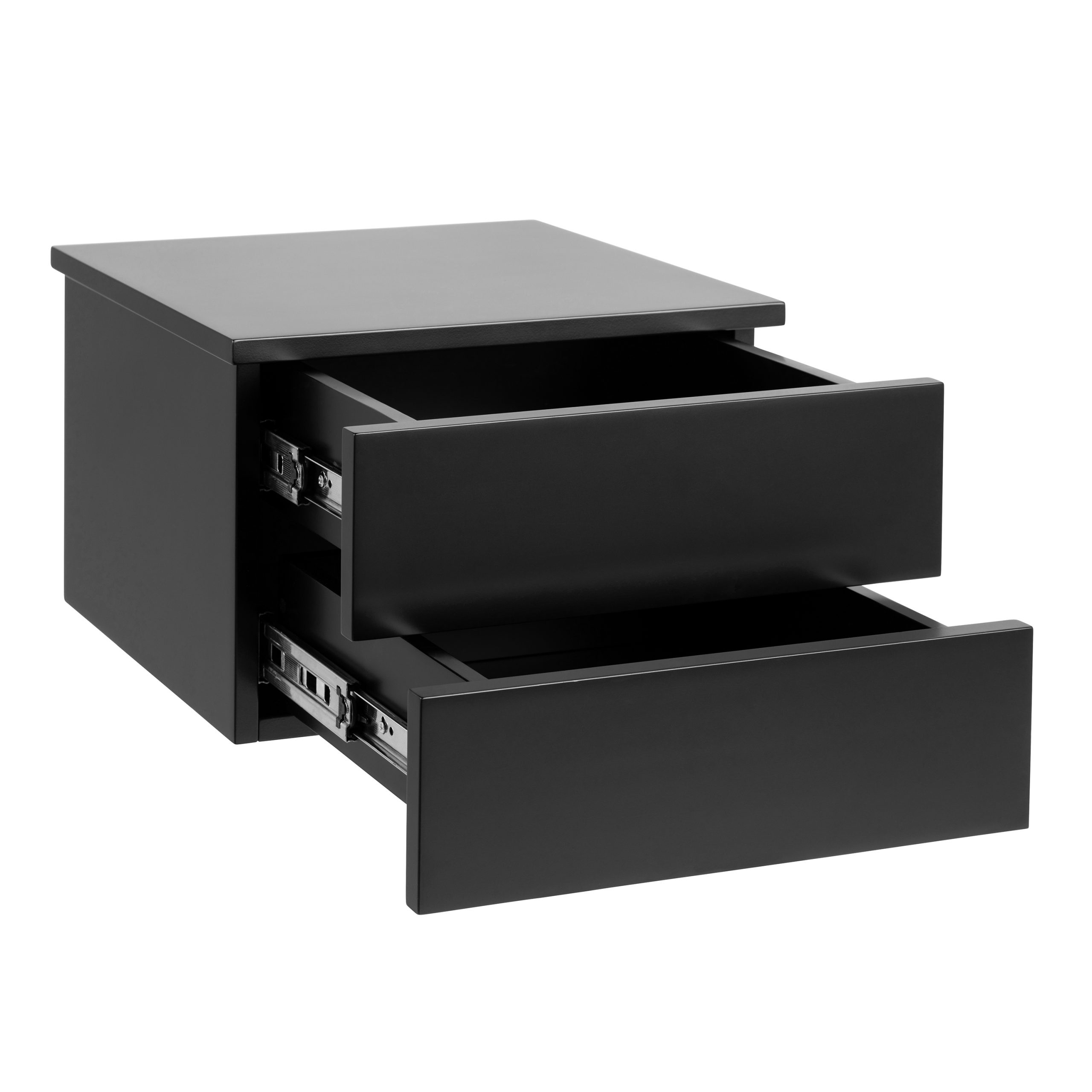 Avignon Bedside Table with 2 Drawers in Black - Image 2