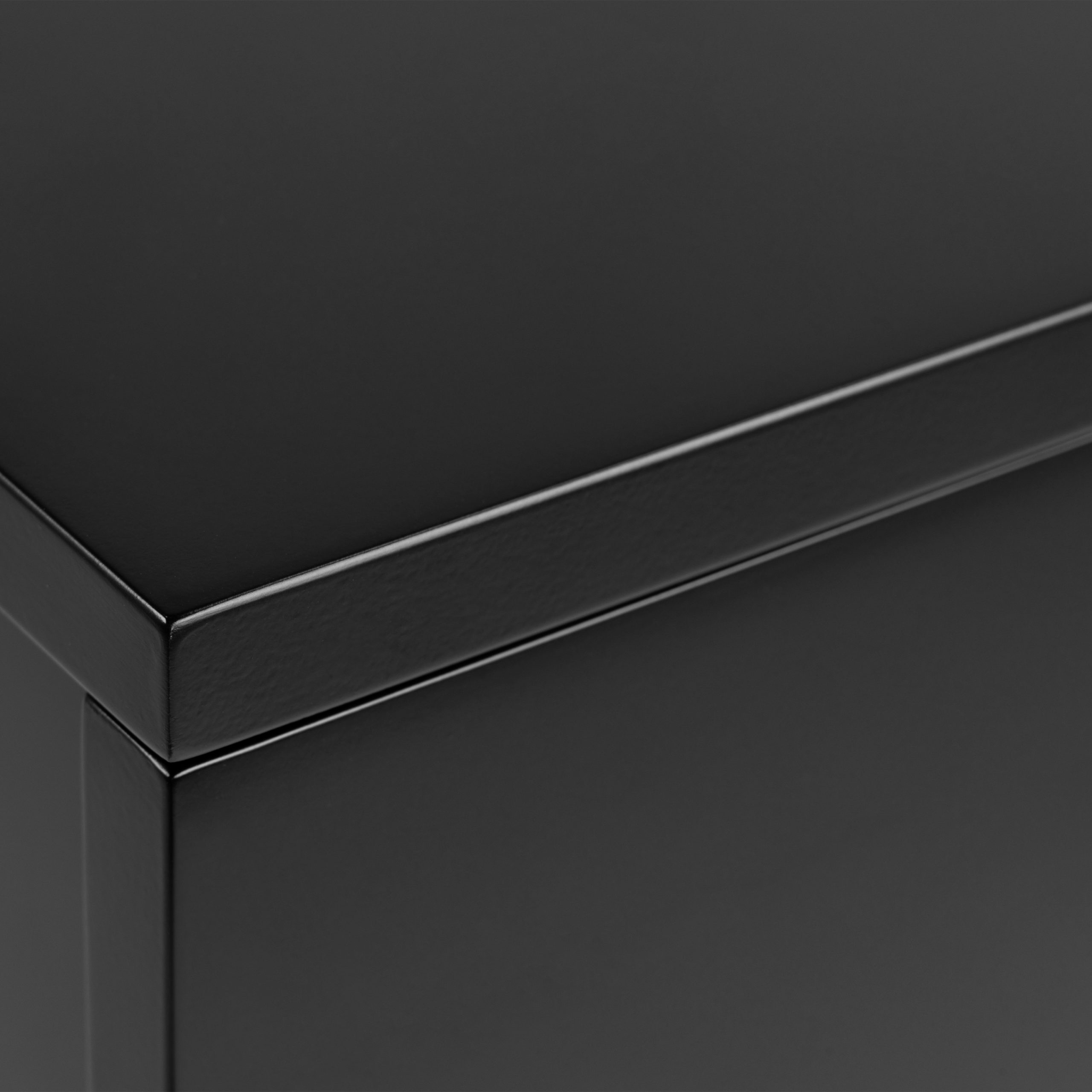 Avignon Bedside Table with 2 Drawers in Black - Image 4