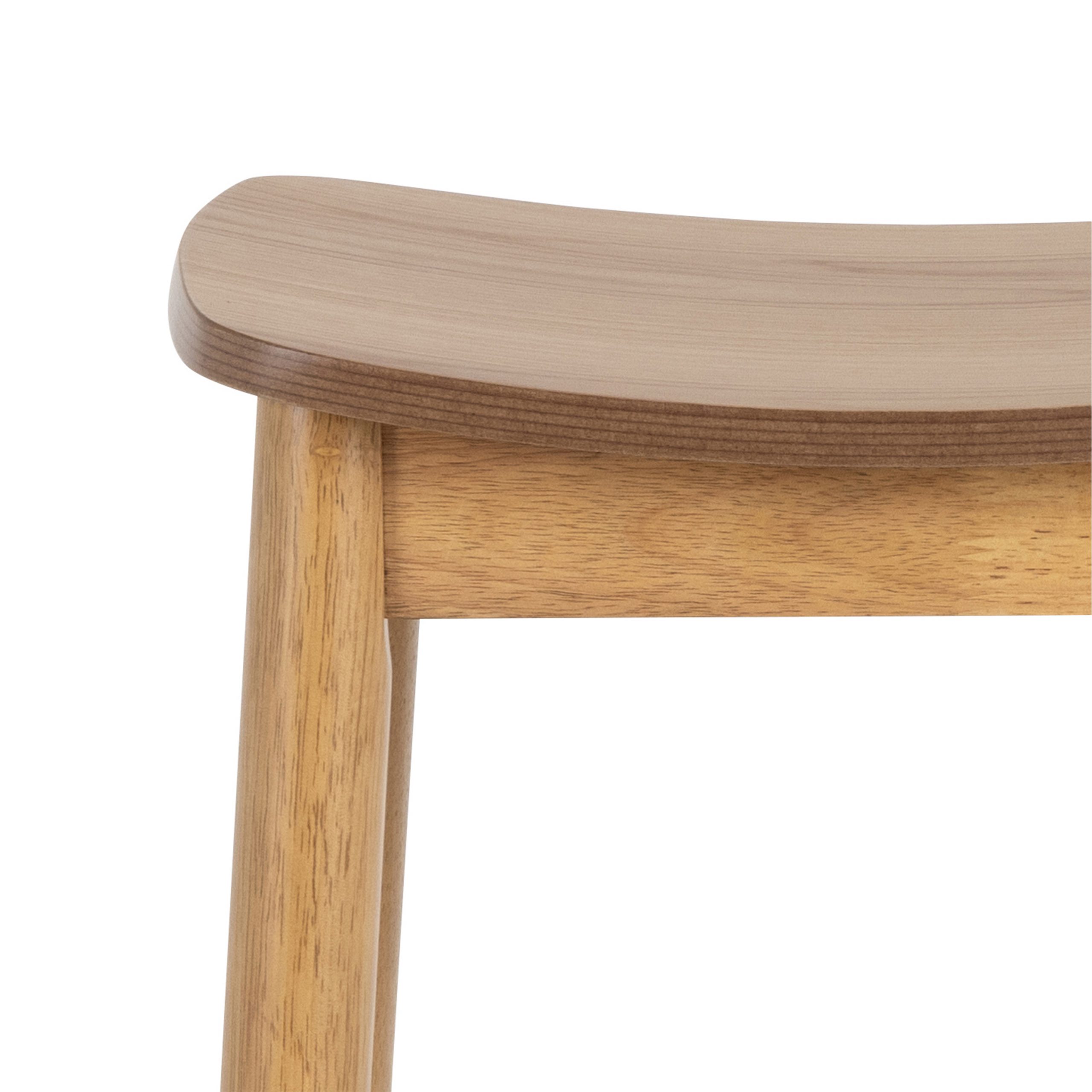 Barlow Bar Stool Without Back in Matt Oak Set of 2 - Image 5